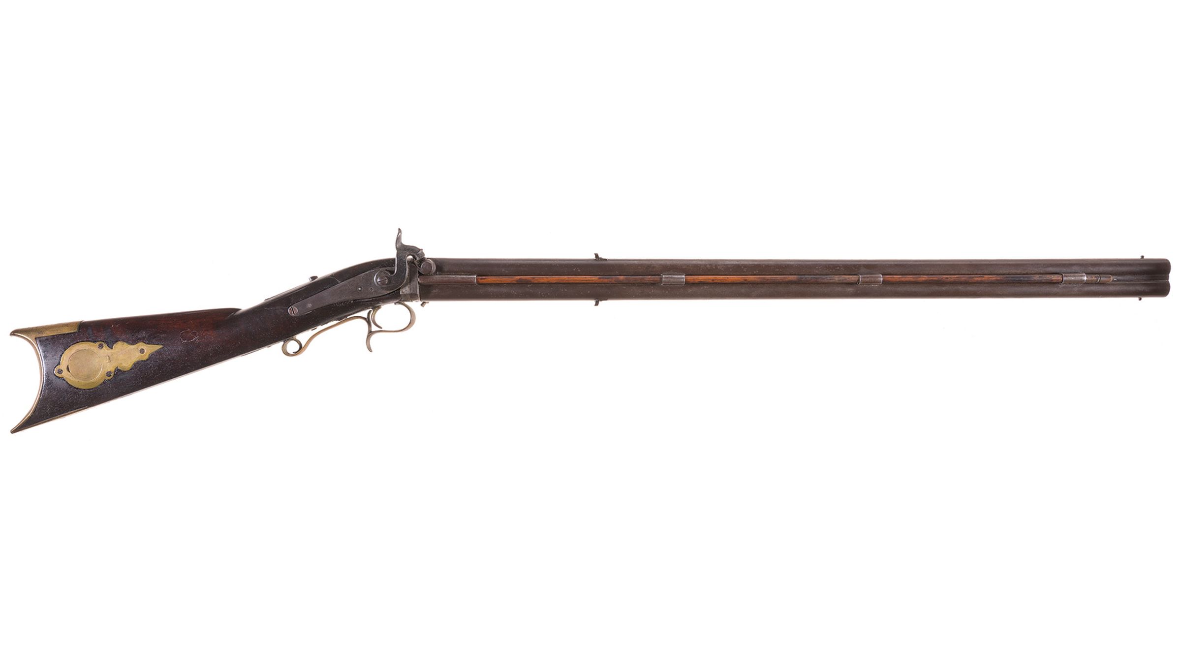 S. Adams Swivel Breech Percussion Double Rifle | Rock Island Auction
