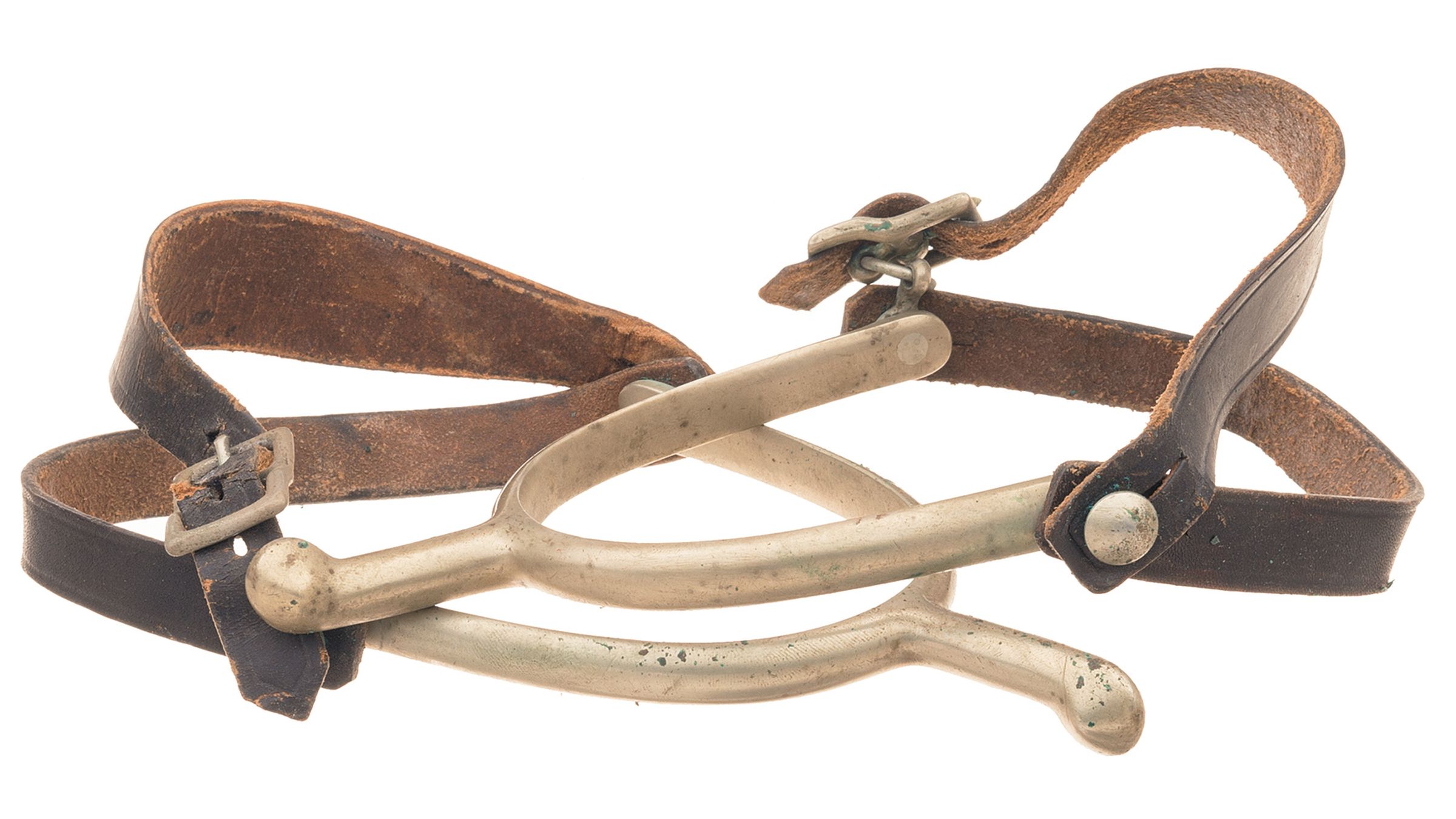 Two Pairs of U.S. Cavalry Spurs with Leather Straps | Rock Island Auction
