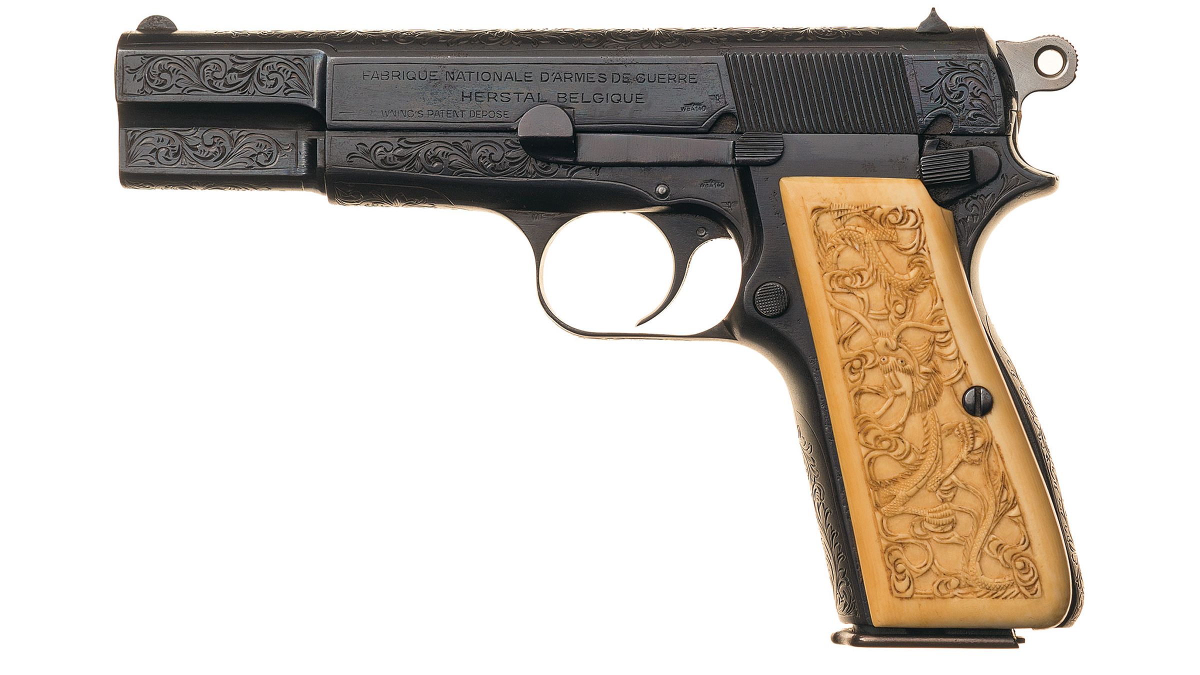 Engraved and Nazi Proofed Fabrique Nationale Hi-Power Pistol