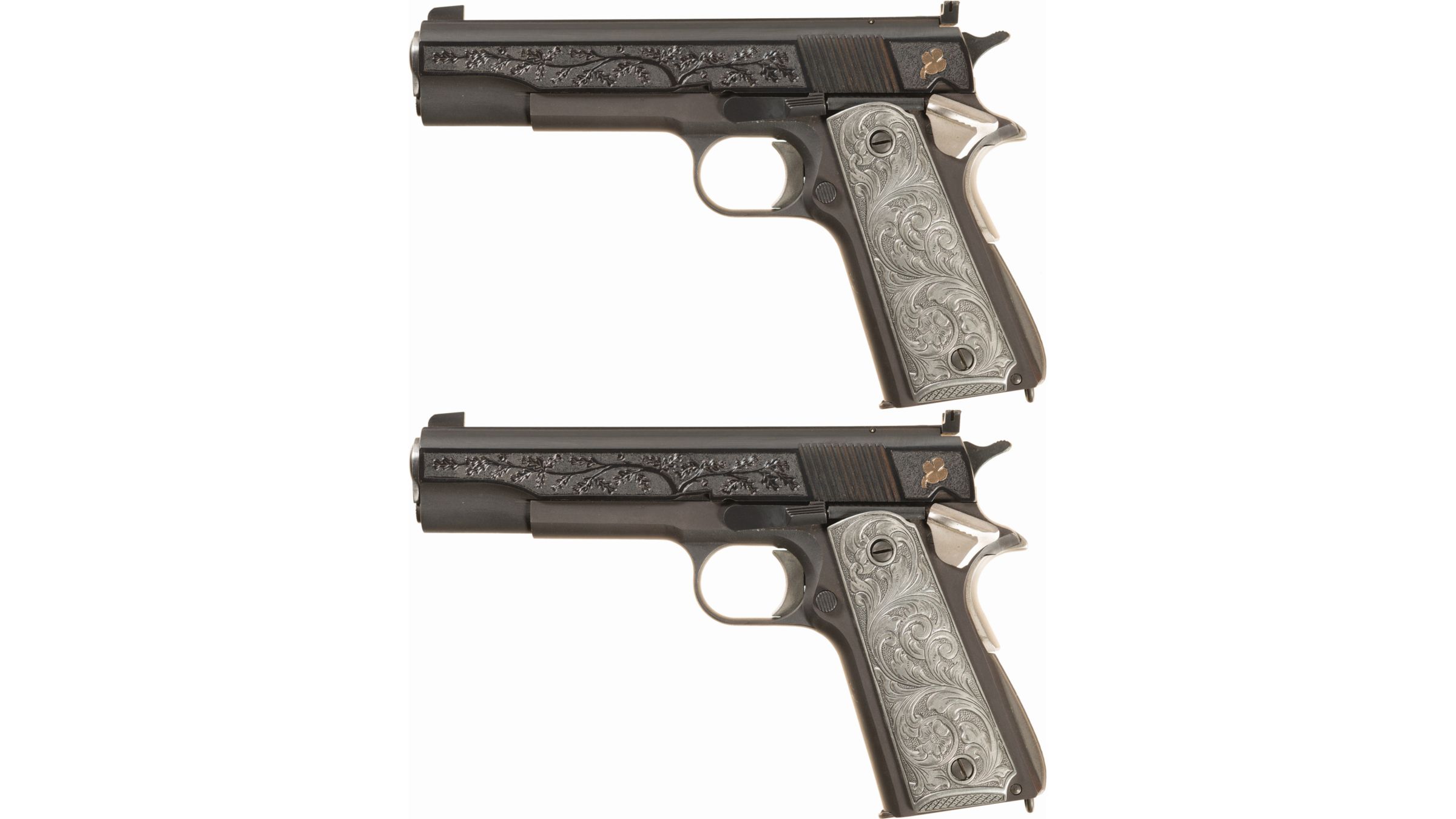 Two Engraved Semi-Automatic Pistols | Rock Island Auction