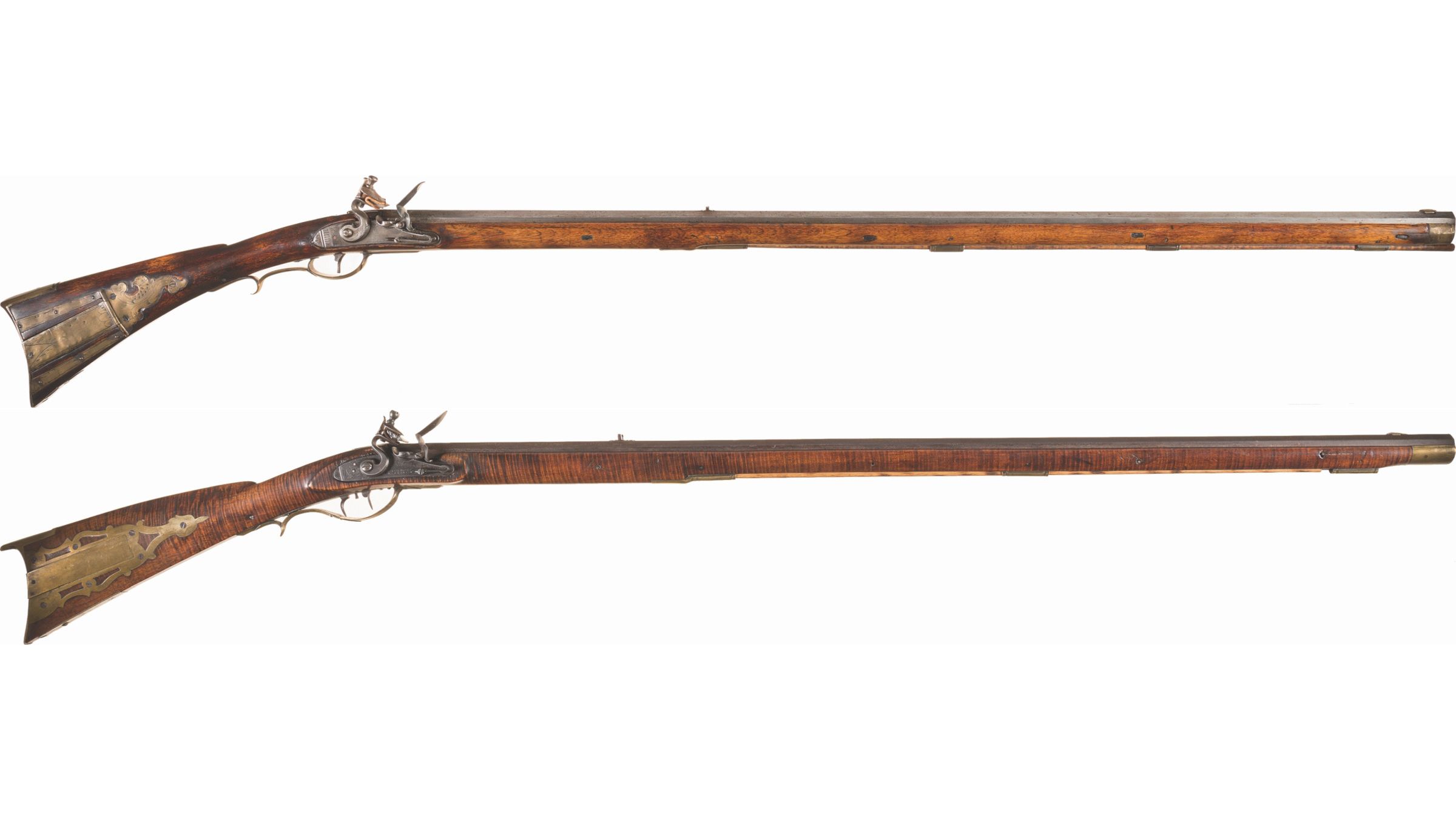 Two Flintlock American Long Rifles | Rock Island Auction