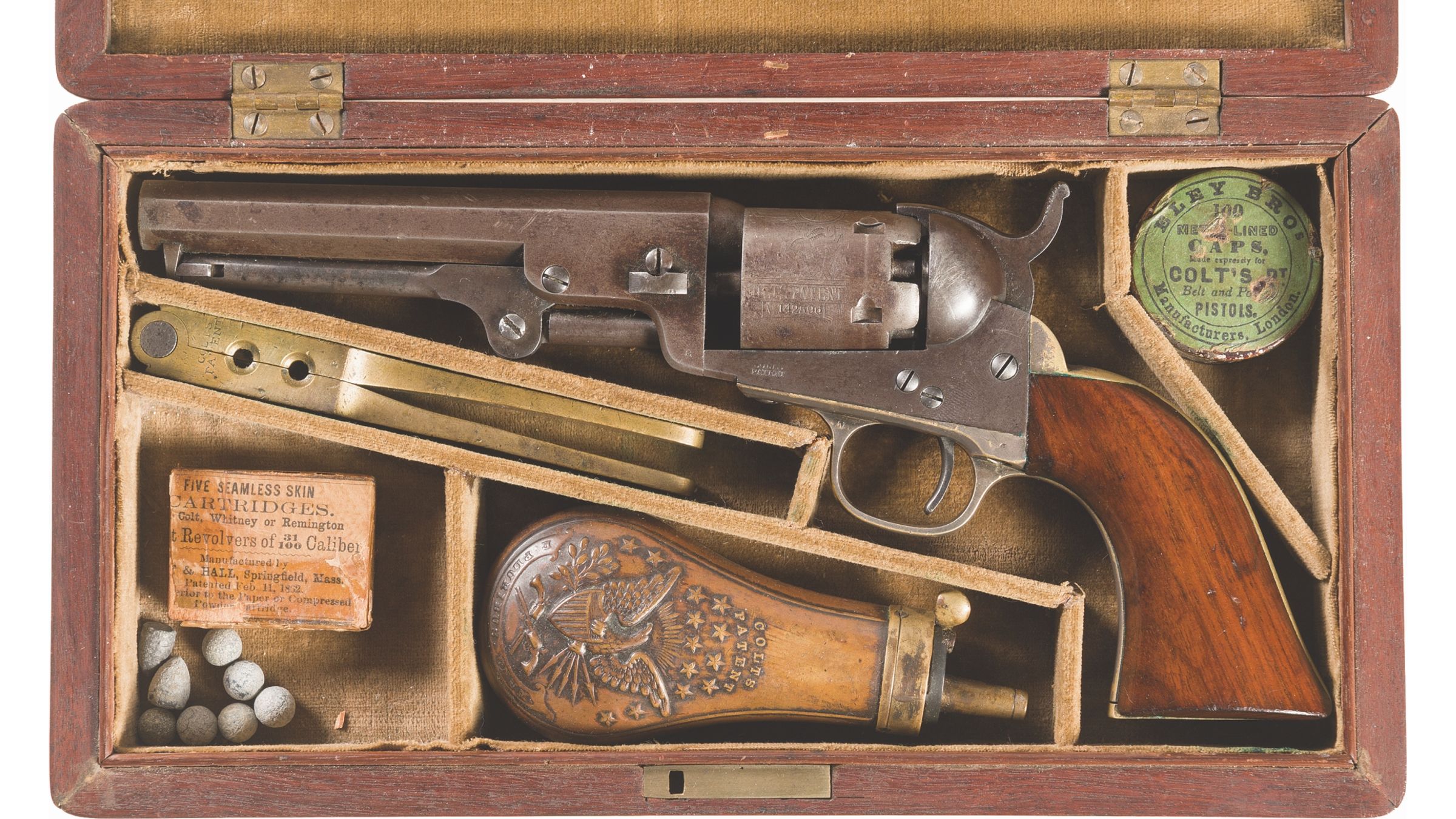 Cased Inscribed Colt Model 1849 Pocket Percussion Revolver | Rock ...