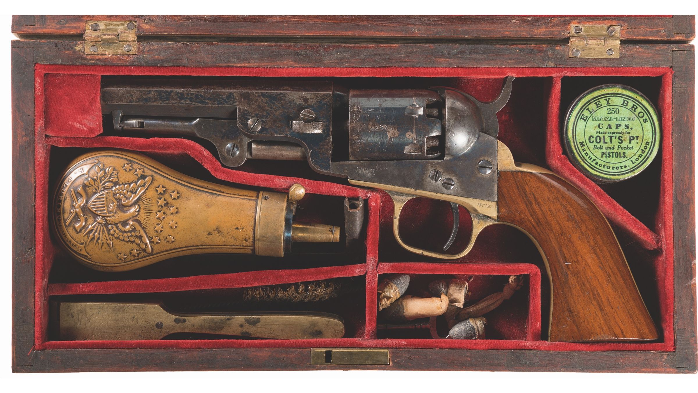 Cased Colt Model 1849 Pocket Revolver with Accessories | Rock Island ...