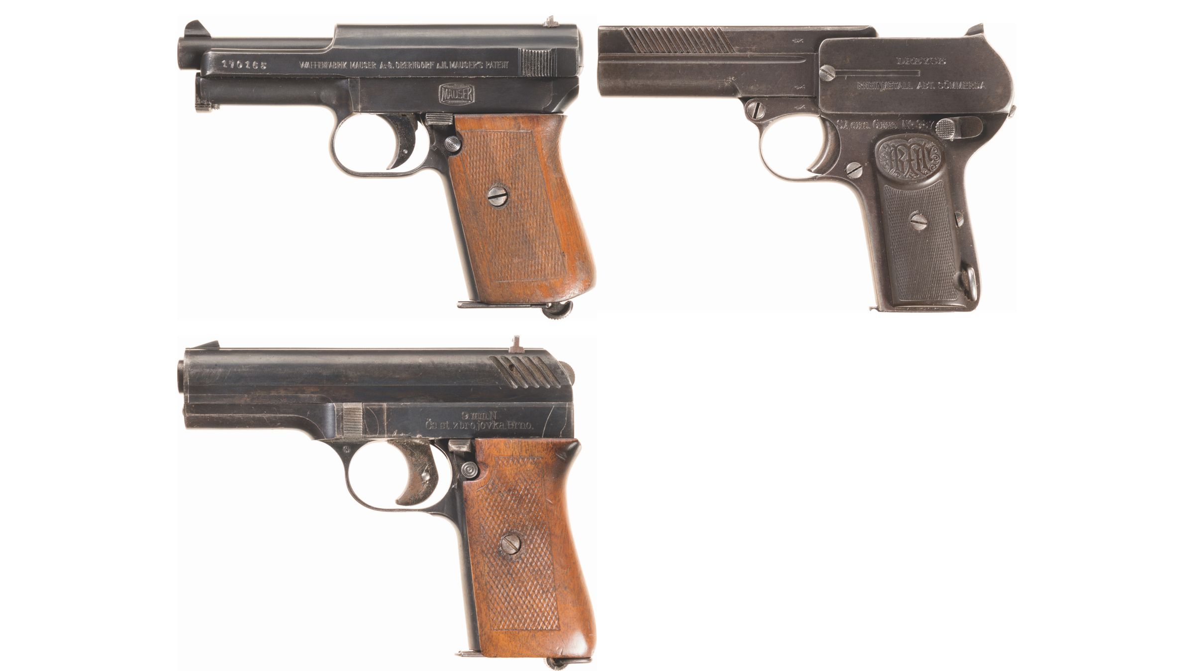 Three Semi Automatic Pistols