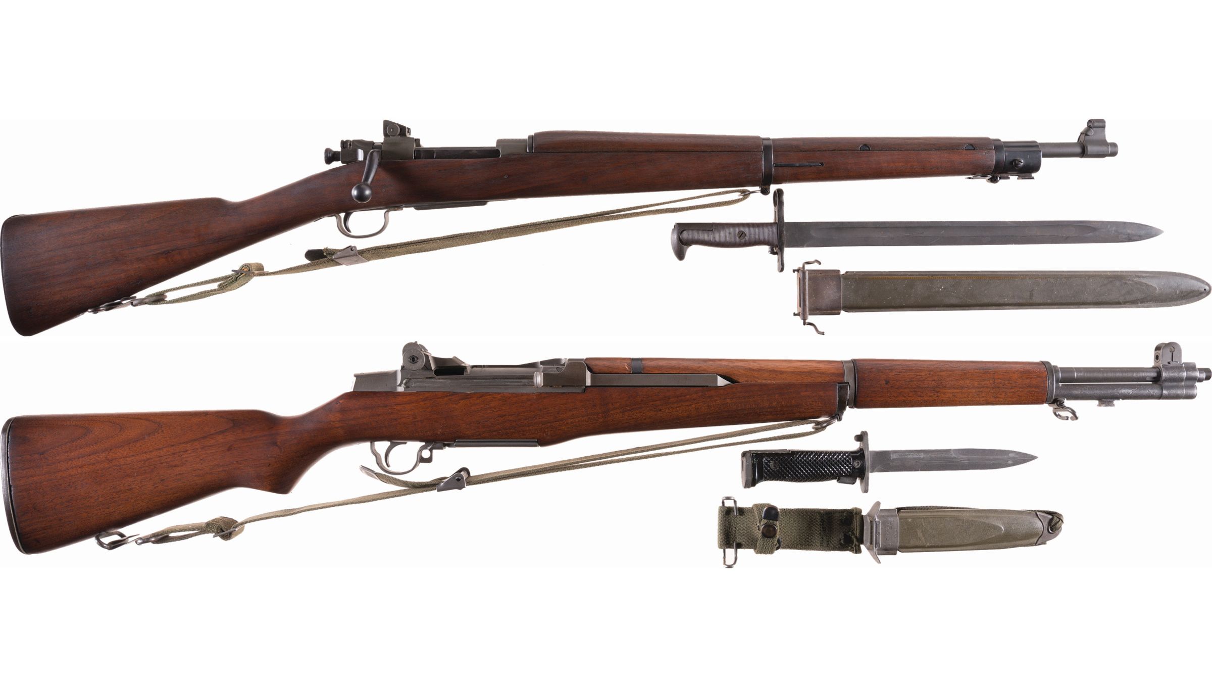 Two U.S. Military Rifles with Bayonets | Rock Island Auction