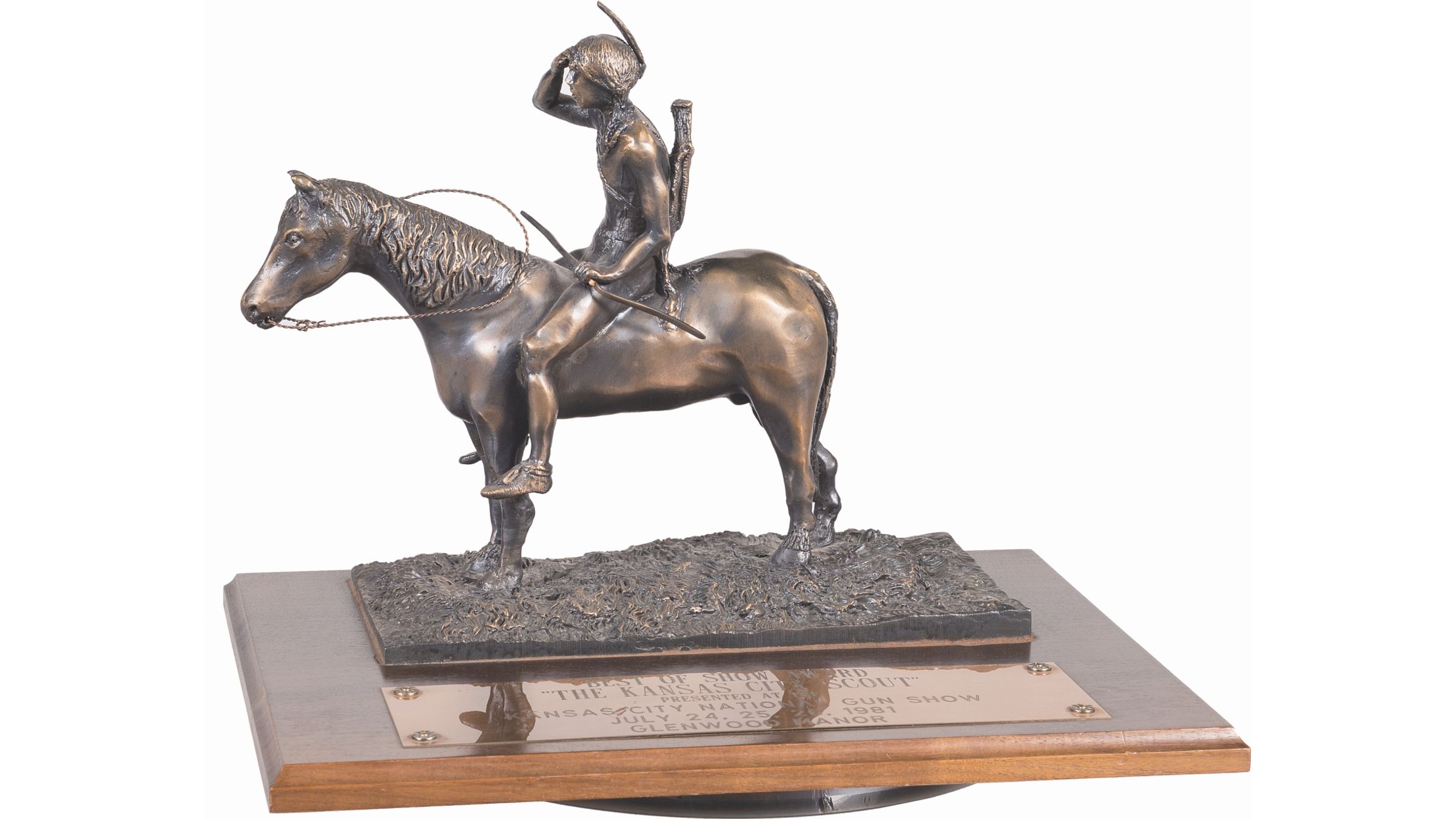 Kansas City Scout Bronze Statue Trophy for Best of Show Rock Island