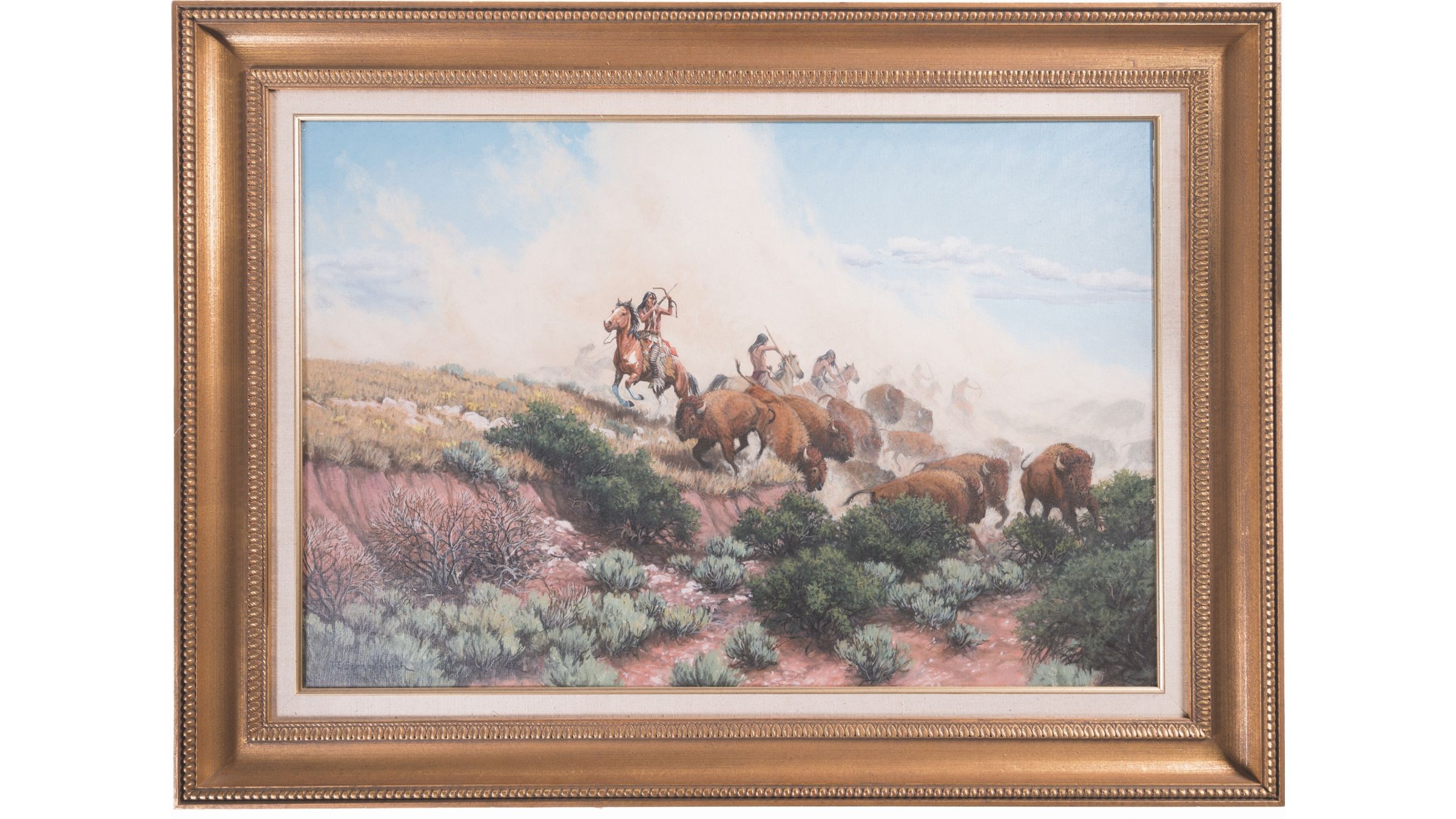 two-framed-native-american-themed-paintings