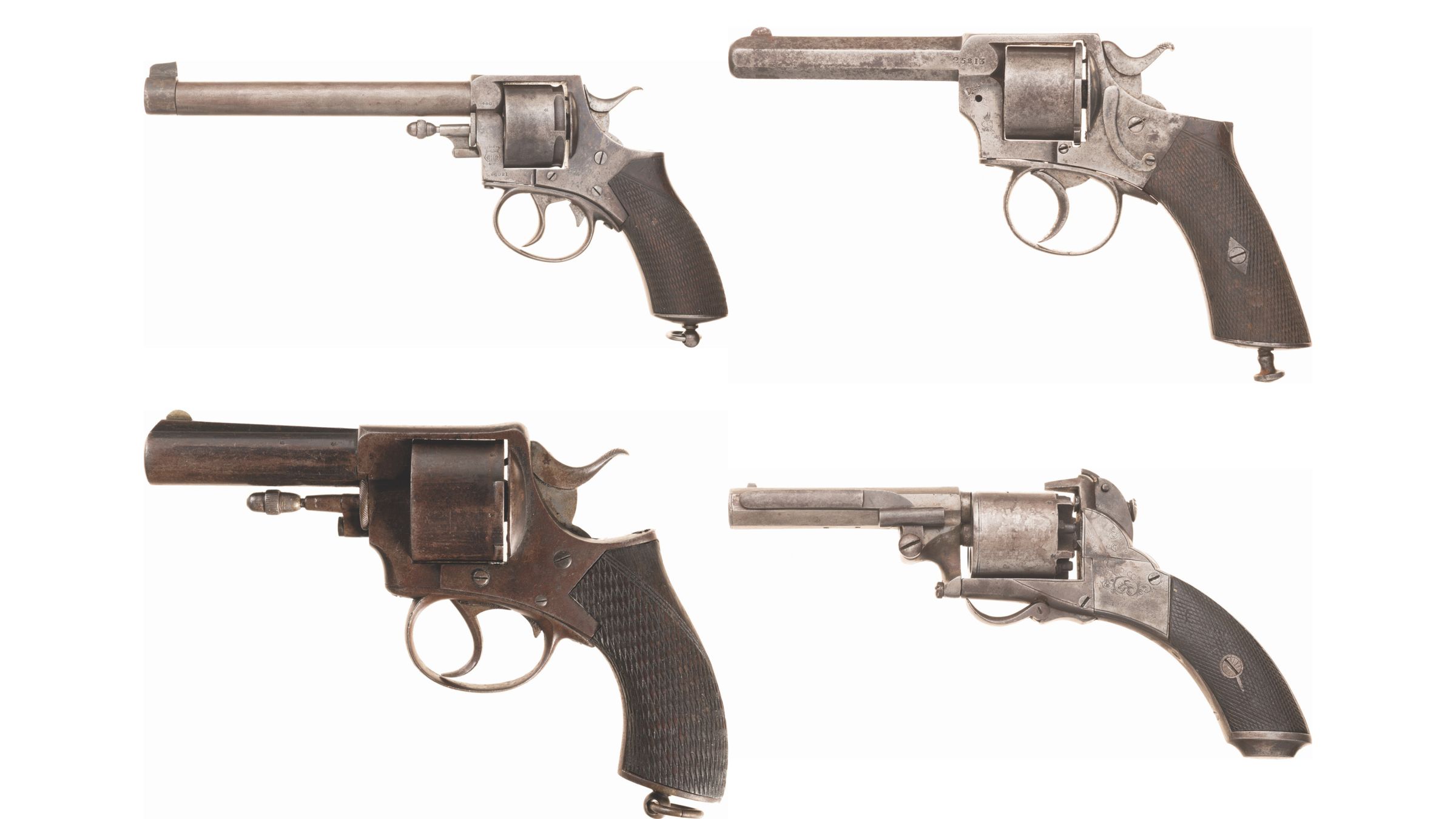 Four Antique Webley Double Action Revolvers | Rock Island Auction