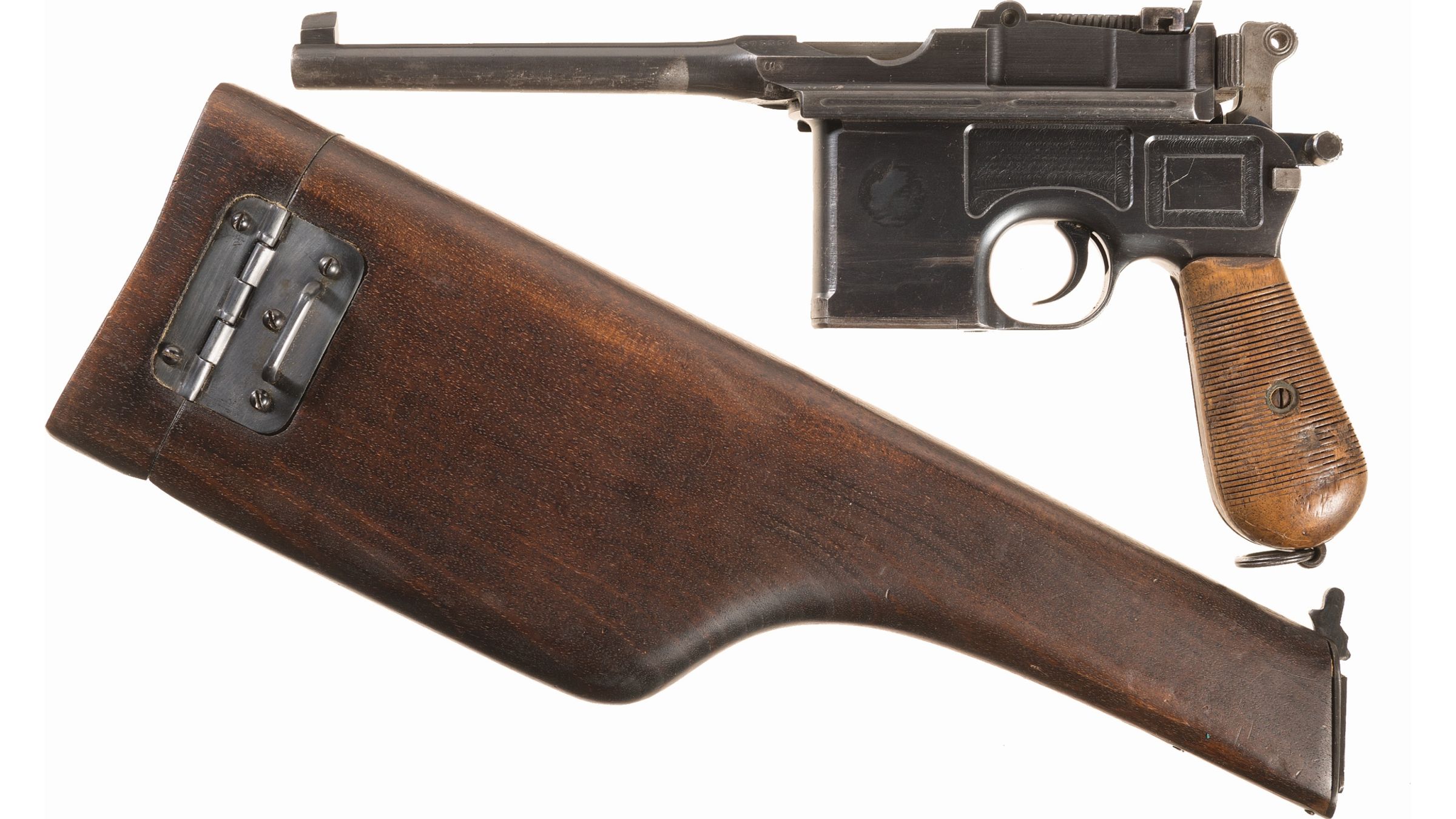 Mauser Model 1896 Broomhandle Semi Automatic Pistol With Stock Rock Island Auction 7511