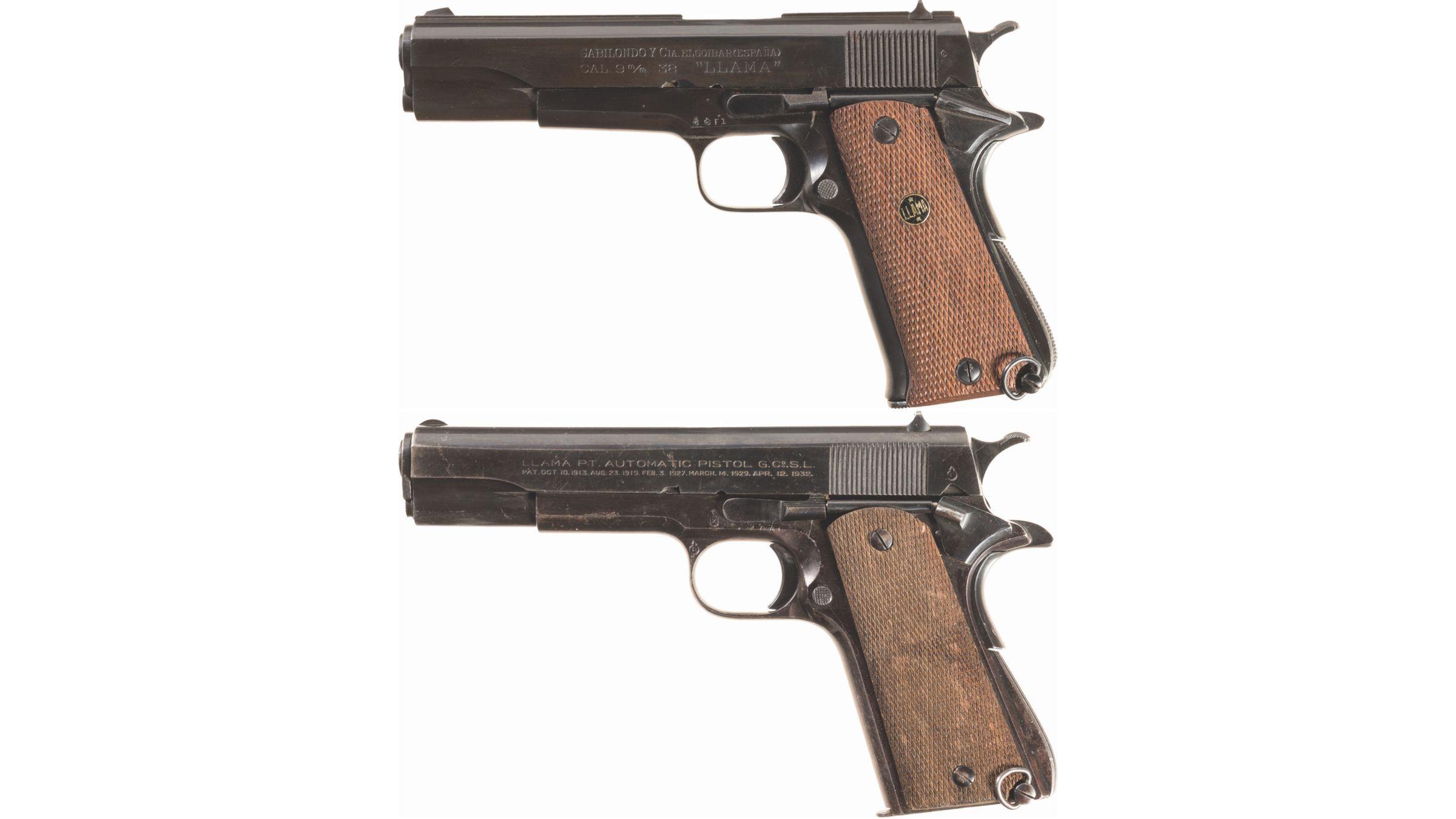 two-spanish-llama-semi-automatic-pistols