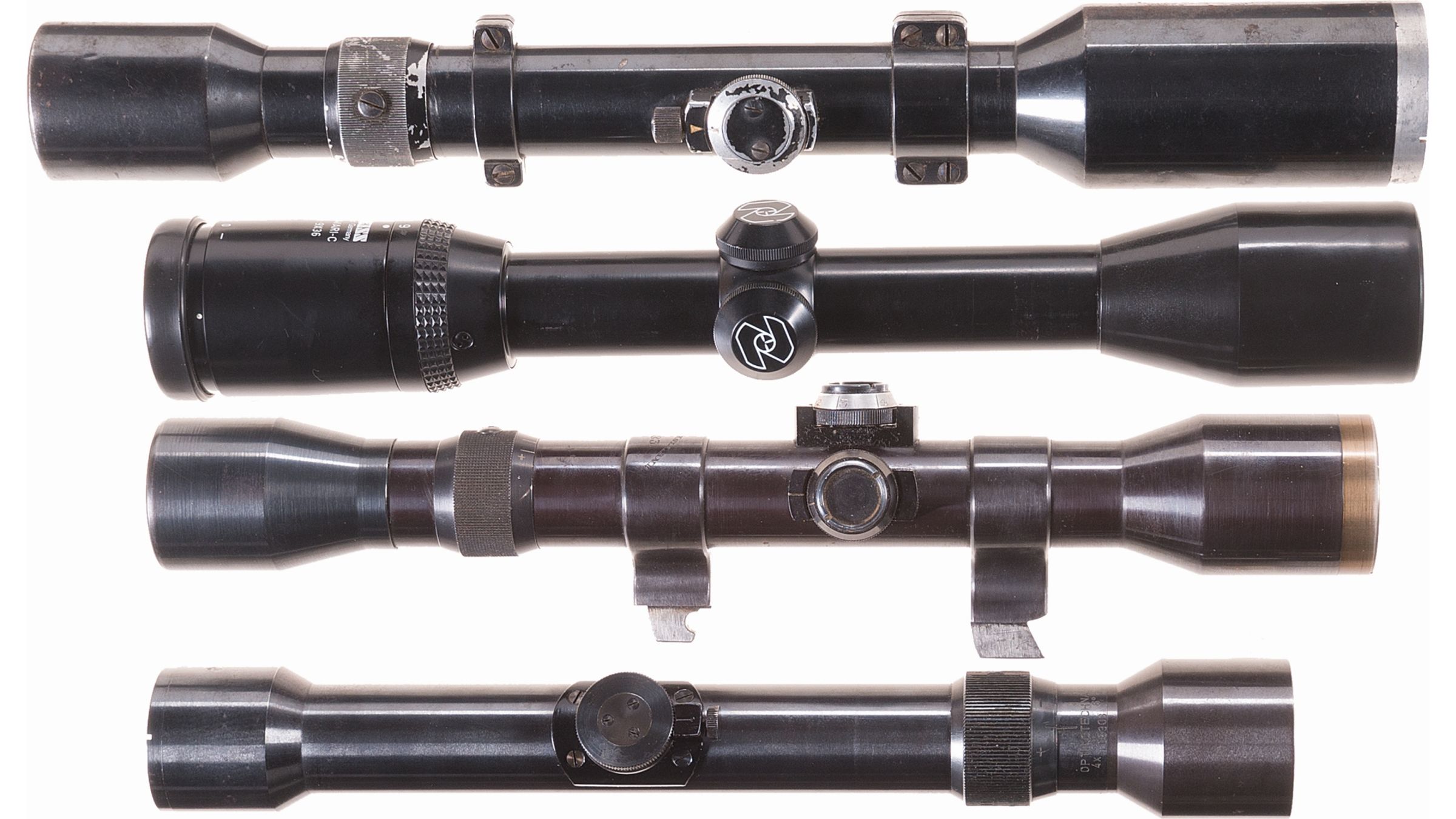 Four Vintage European Scopes Rock Island Auction