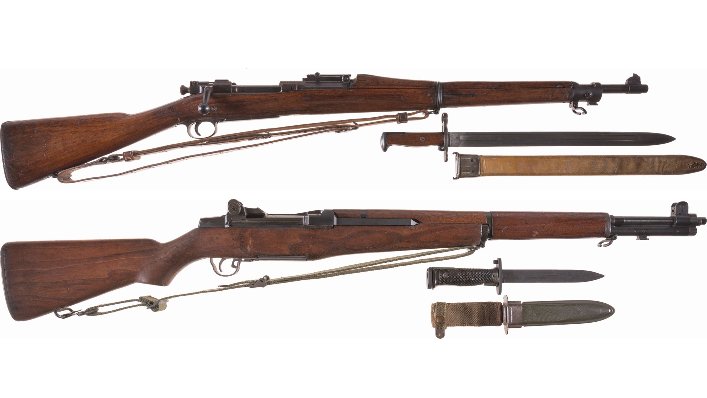 Two U.S. Military Rifles with Bayonets | Rock Island Auction