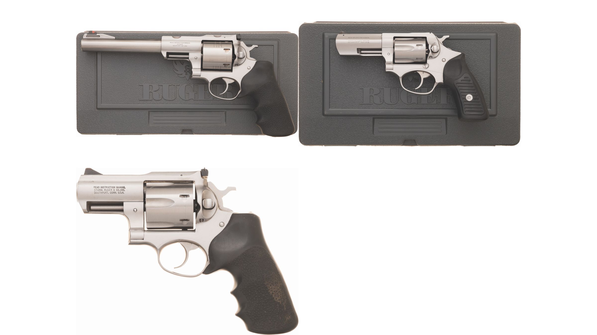 Three Ruger Double Action Revolvers | Rock Island Auction