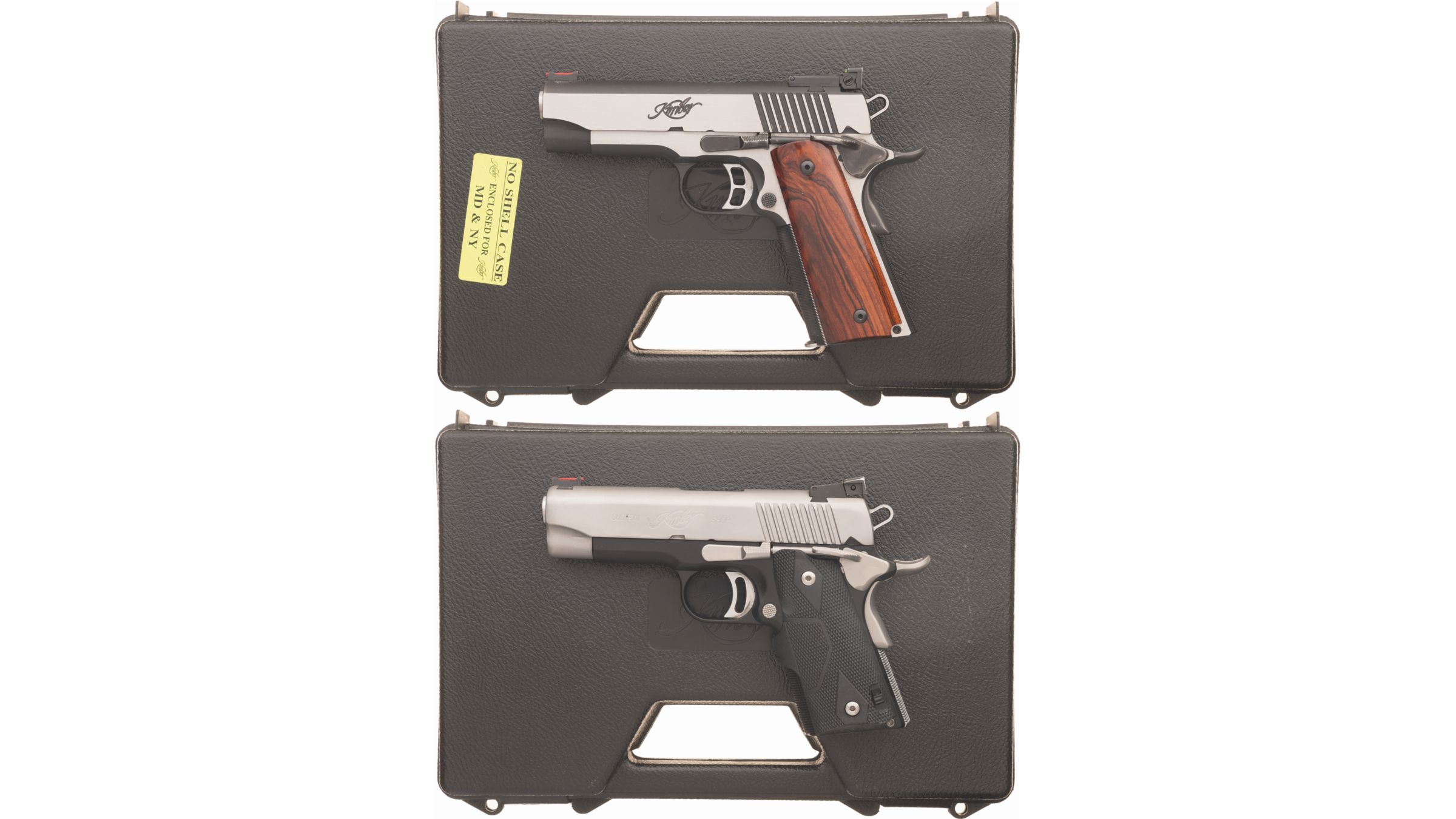 Two Kimber SemiAutomatic Pistols with Cases Rock Island Auction