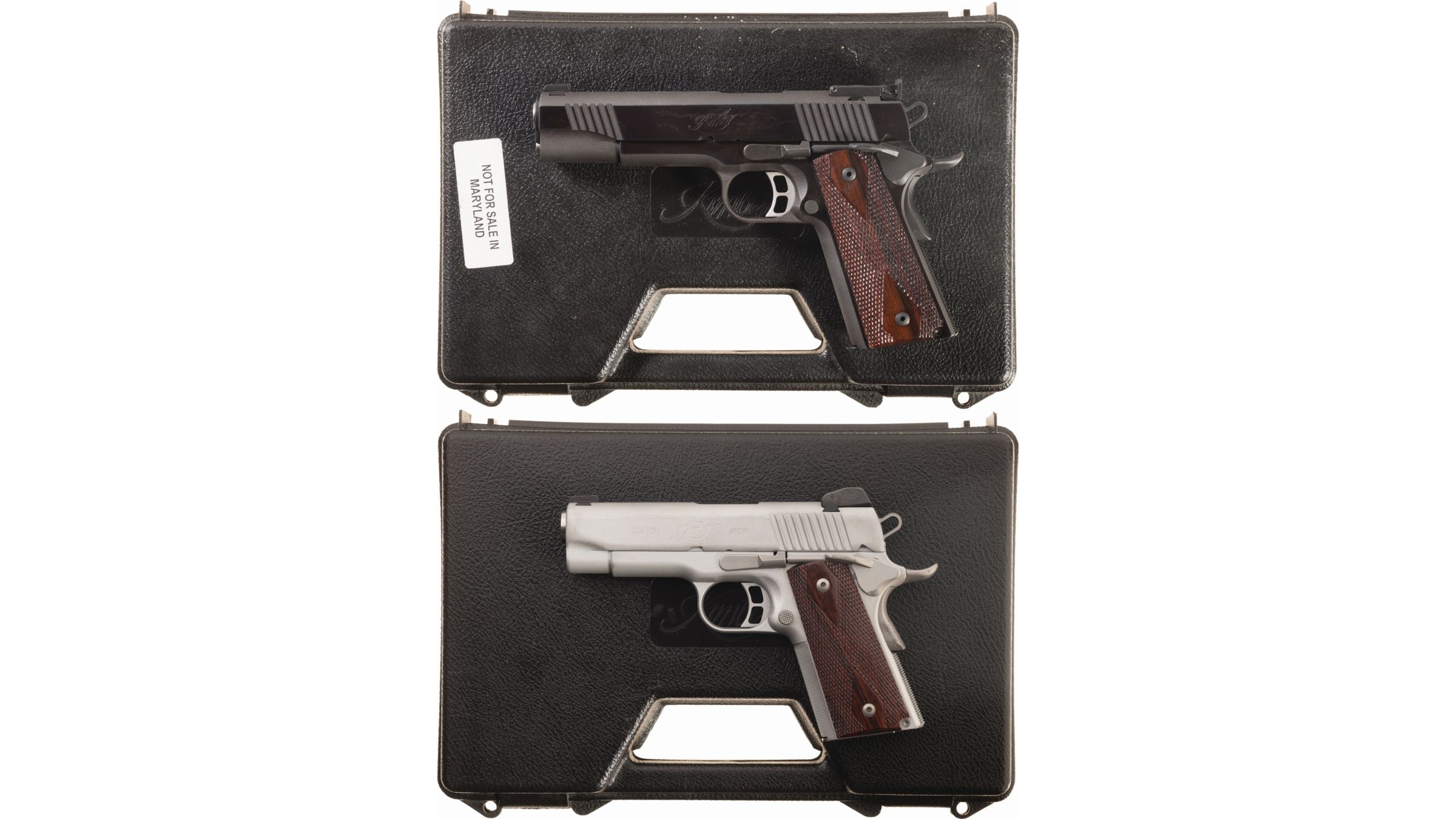 Two Kimber SemiAutomatic Pistols with Cases Rock Island Auction