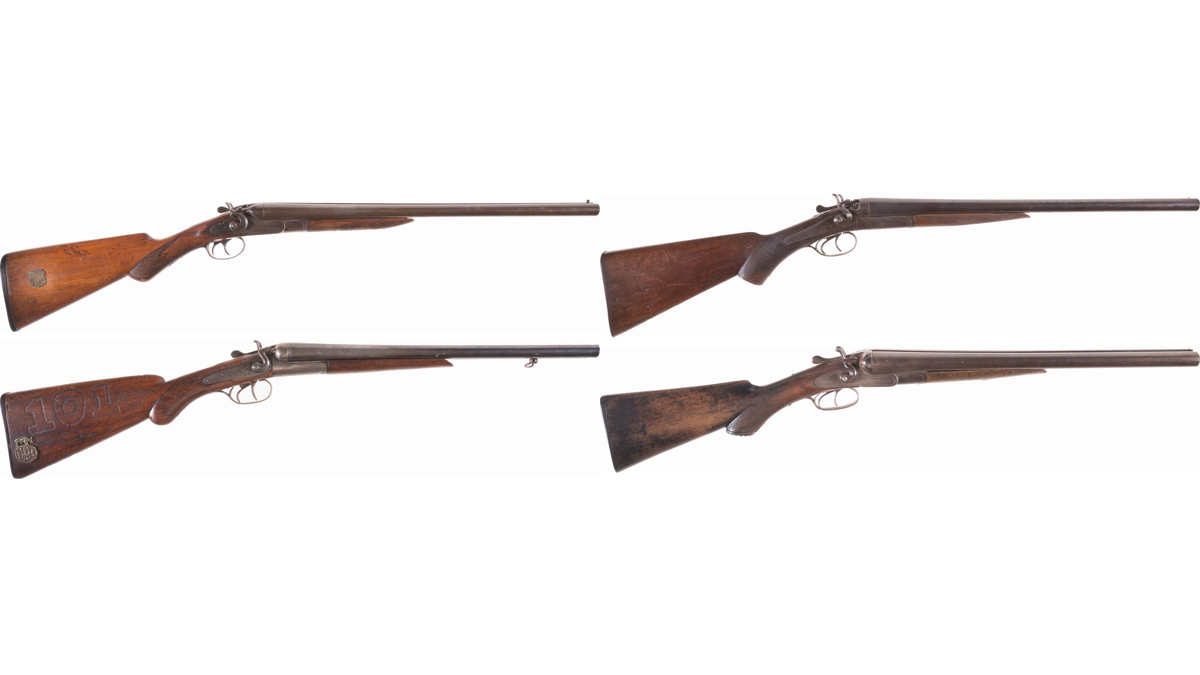 Four Double Barrel Hammer Shotguns | Rock Island Auction