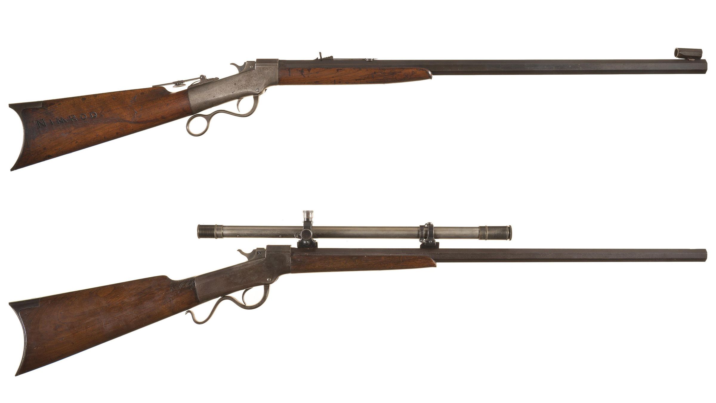Two Antique Marlin Ballard Single Shot Falling Block Rifles | Rock ...