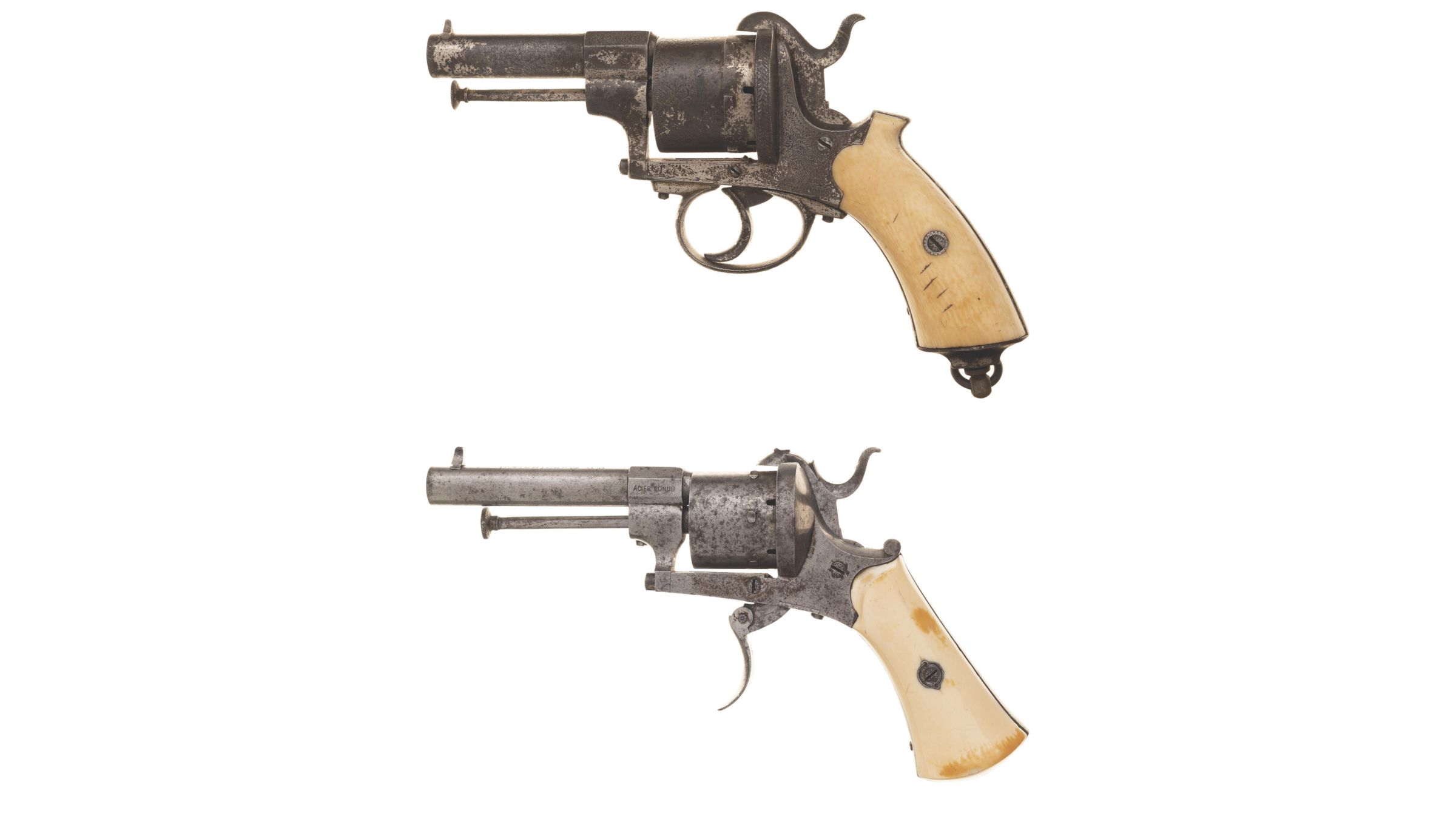 Two European Pinfire Double Action Revolvers Rock Island Auction 9792