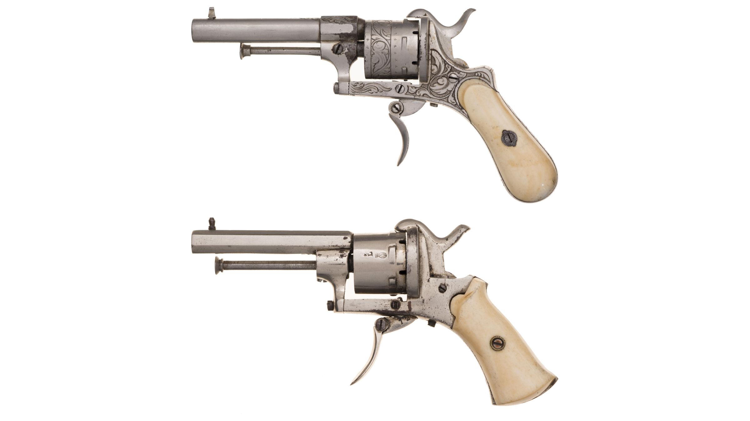 Two European Pinfire Double Action Revolvers Rock Island Auction 9542