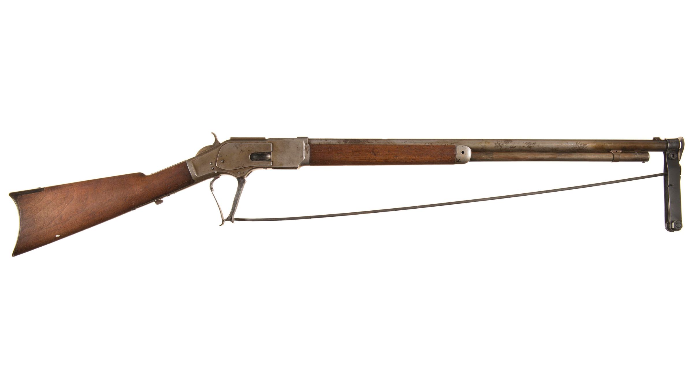Winchester 1873 Rifle with Recreation Browning 'Flapper' Device Rock