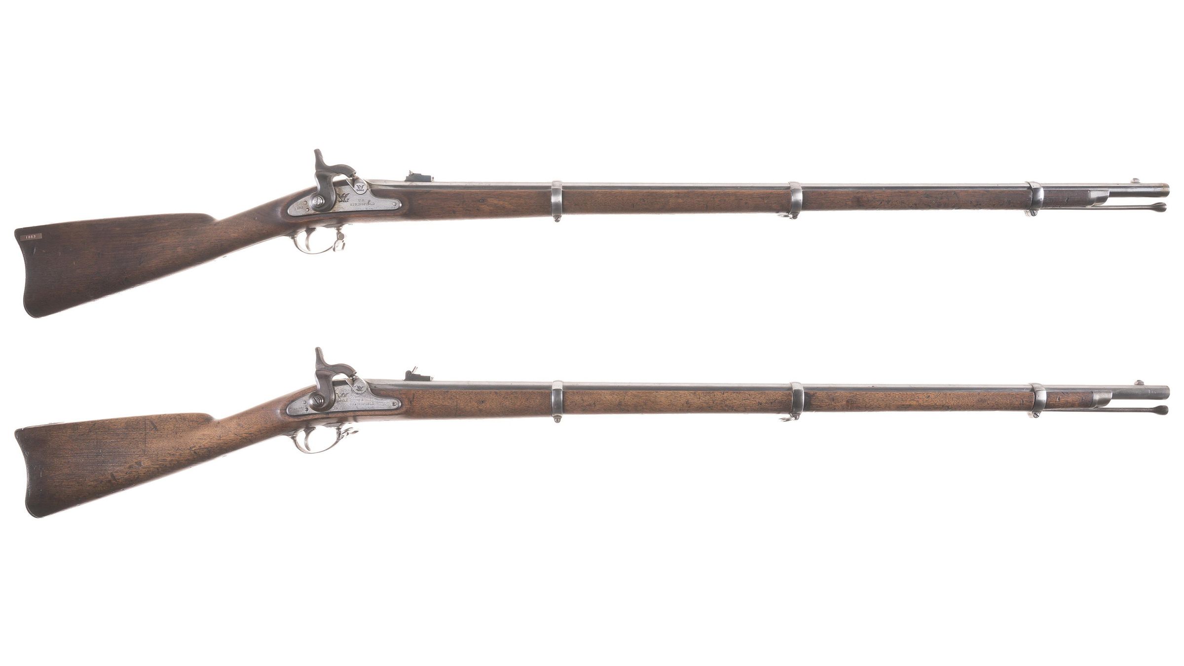 Two Civil War U.S. Springfield Model 1863 RifleMuskets Rock Island