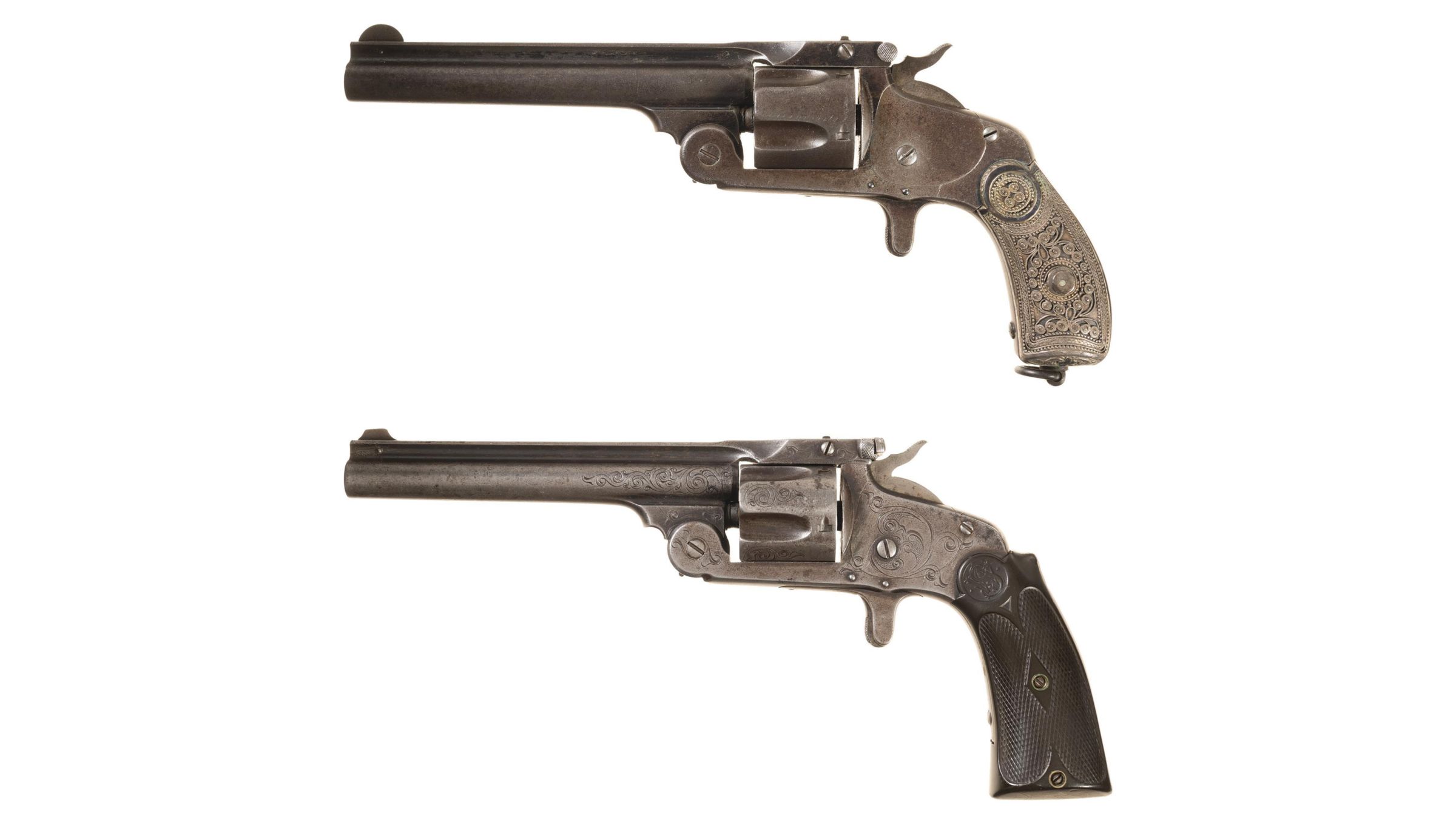 Two Smith & Wesson .38 Single Action Mexican Revolvers | Rock Island ...