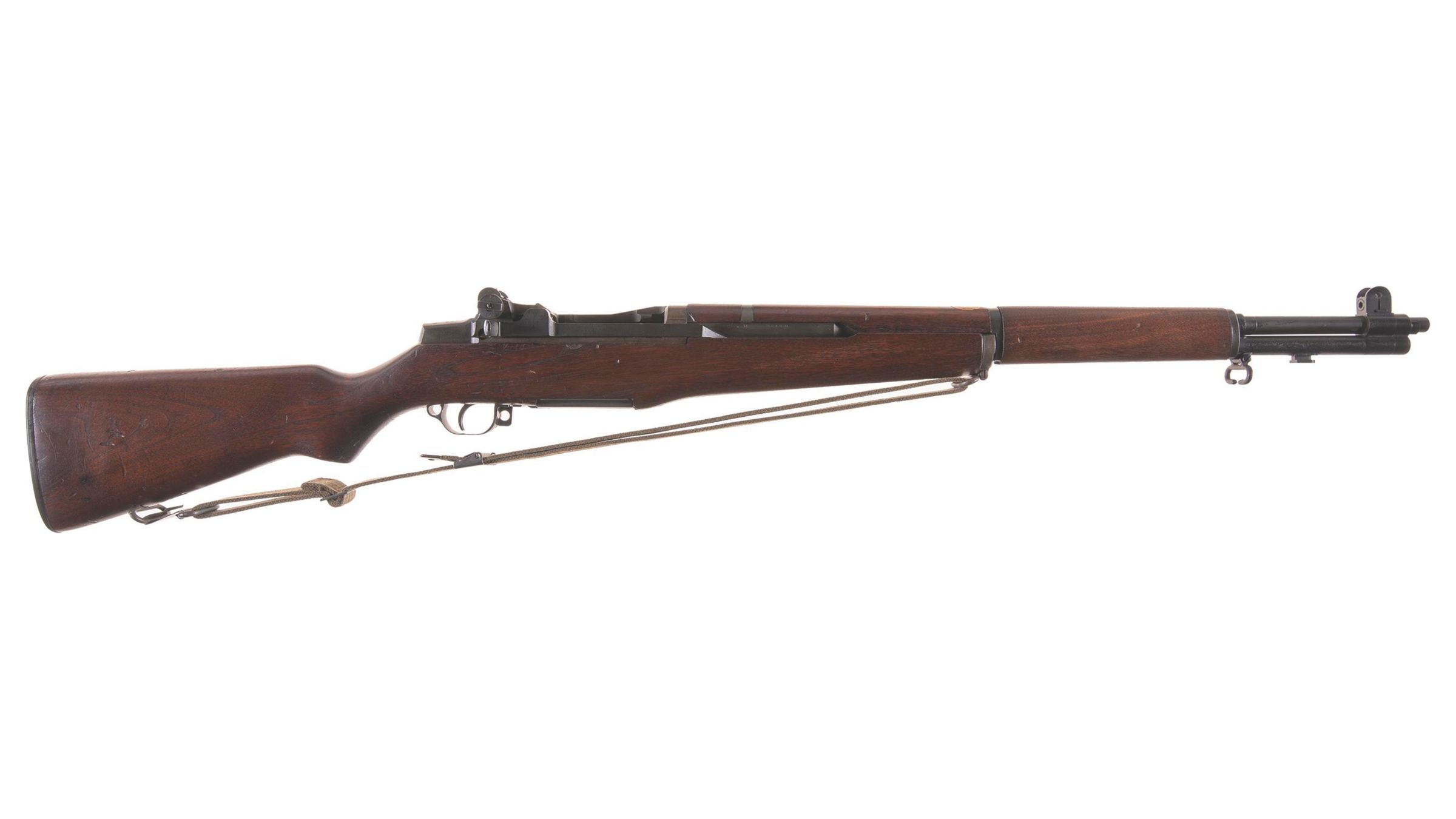 M1 Garand Rifle Decal Sticker - 30-06 Caliber, WWII USA Design - 9" X 2" White Vinyl