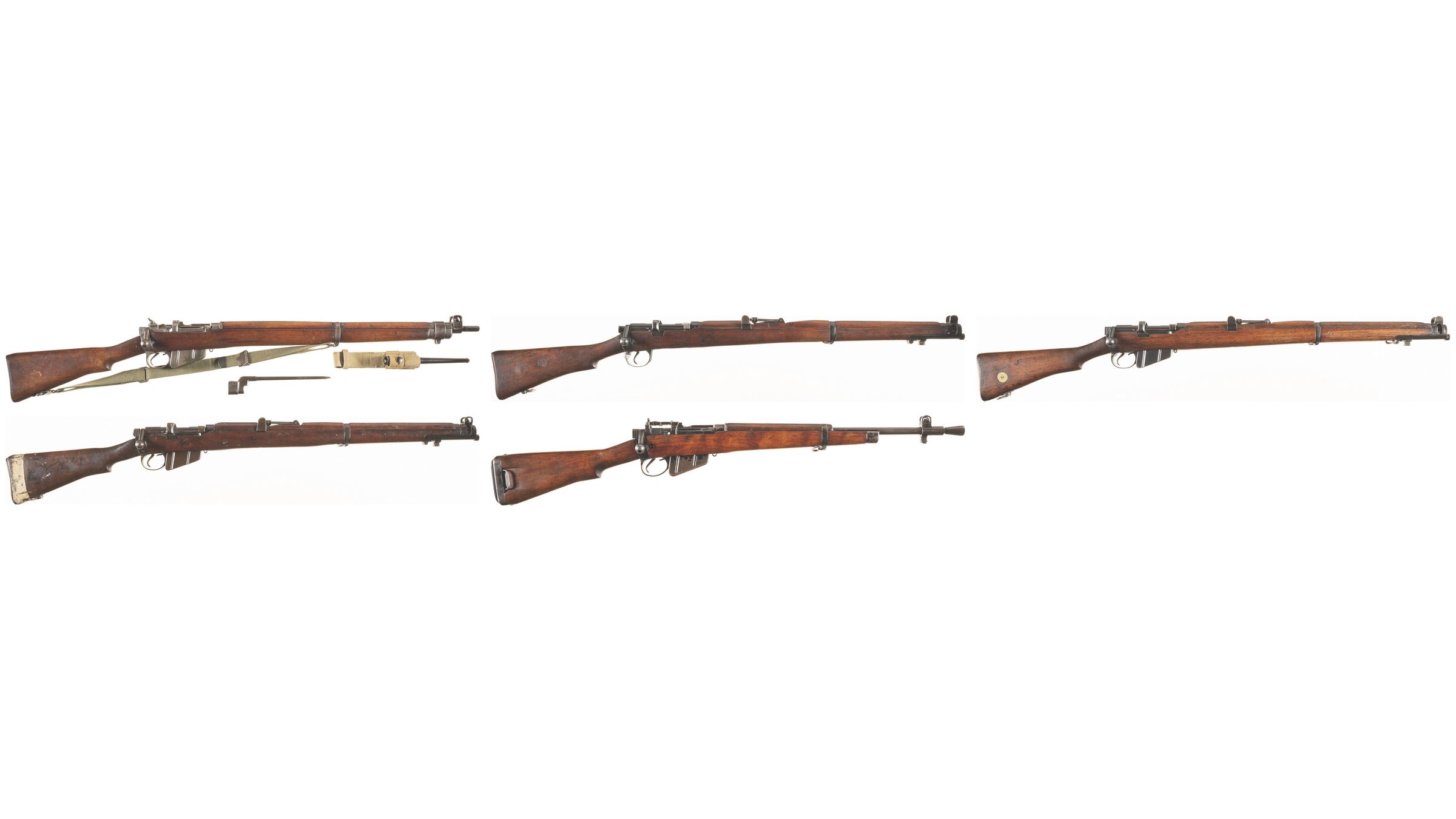 Five British Military Bolt Action Longarms | Rock Island Auction