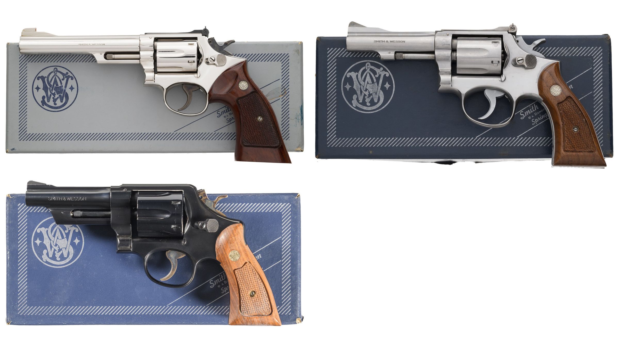 Three Smith & Wesson Double Action Revolvers with Boxes | Rock Island ...