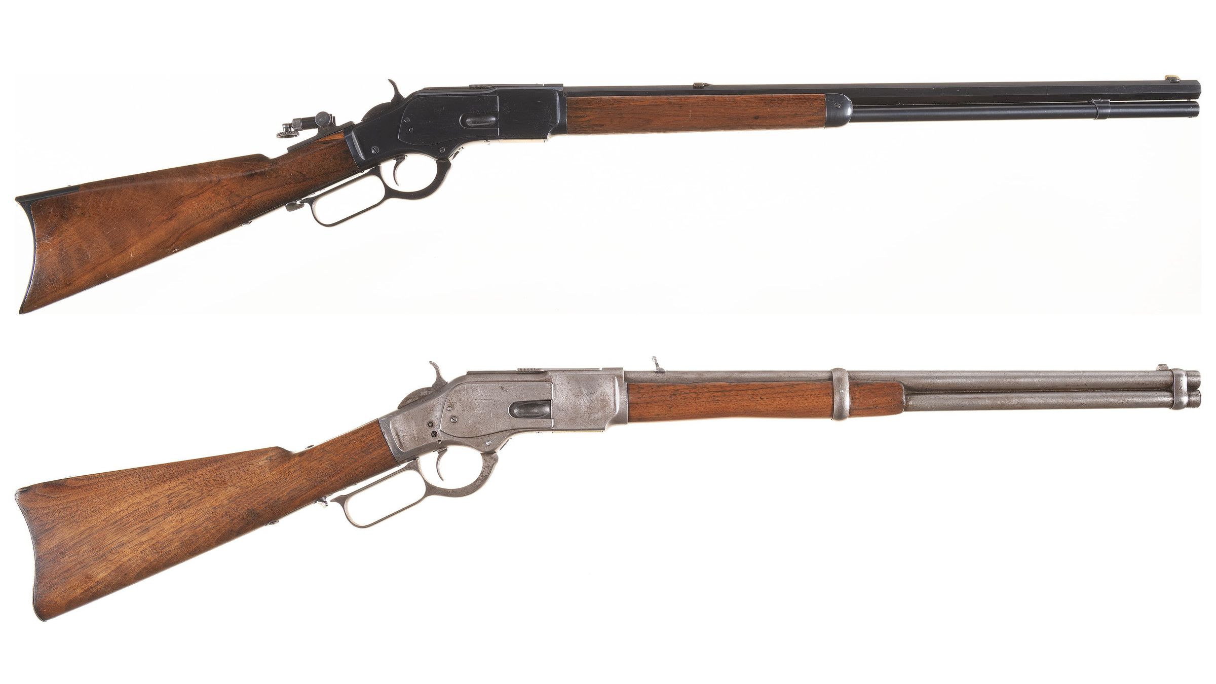 Two Antique Winchester Model 1873 Lever Action Long Guns | Rock Island