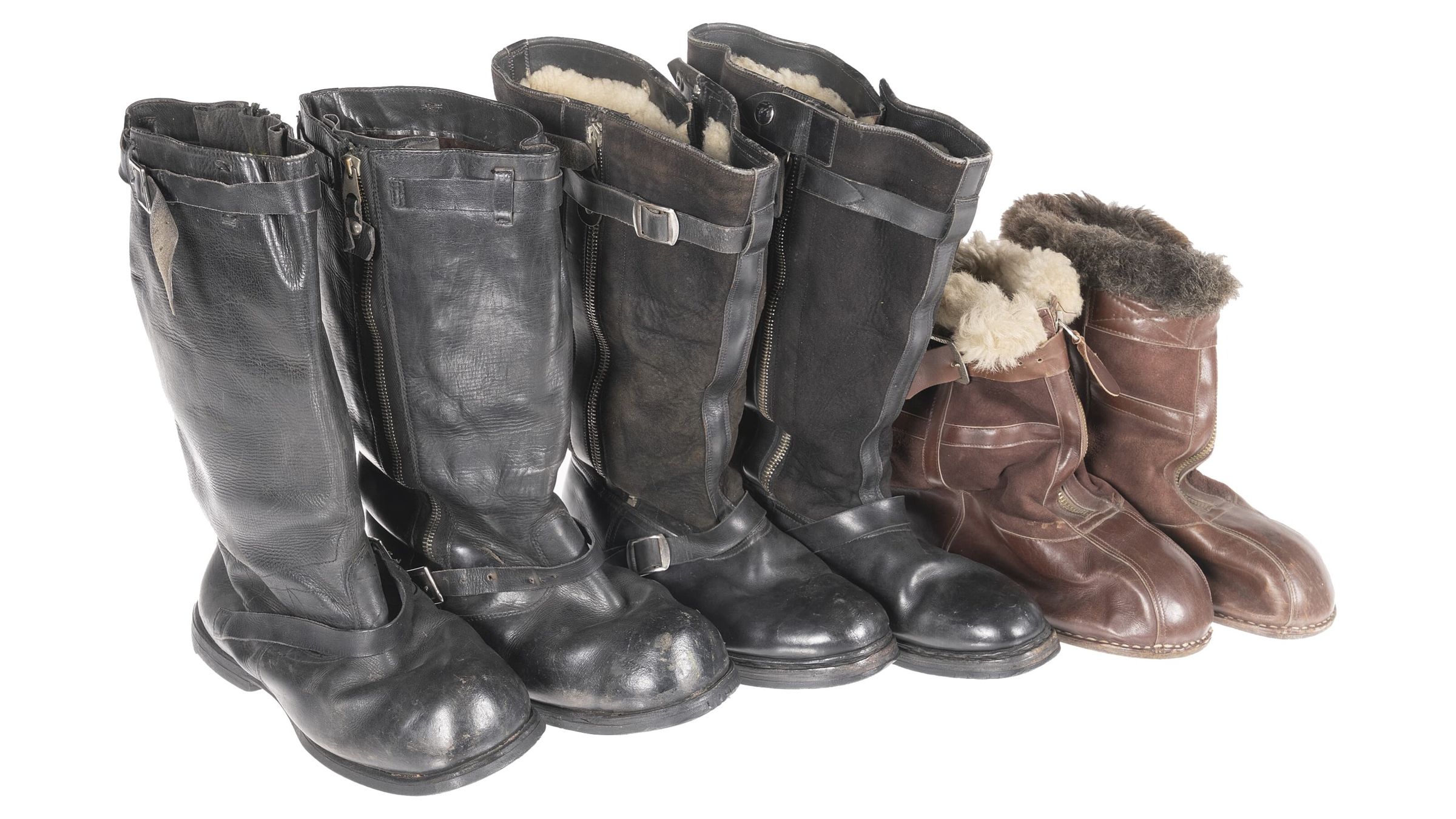 Three Pairs of World War II German Flight Boots Rock Island Auction