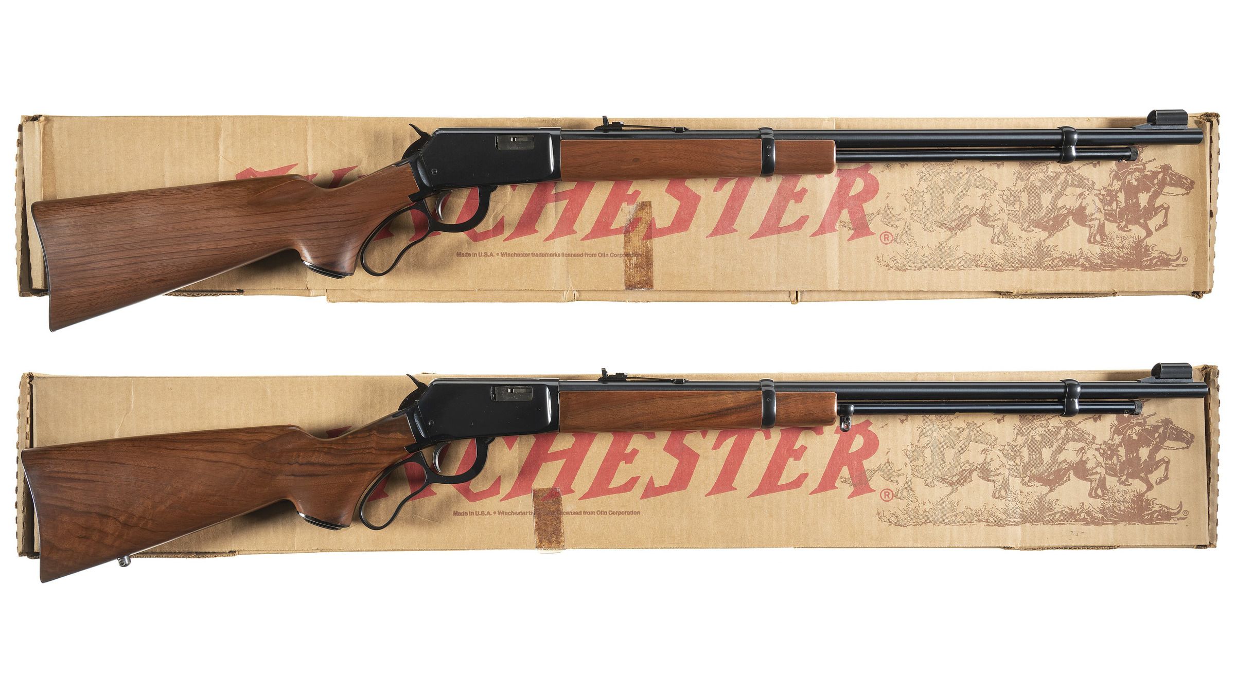 Two Winchester 9422 XTR Classic Lever Action Rifles with Boxes