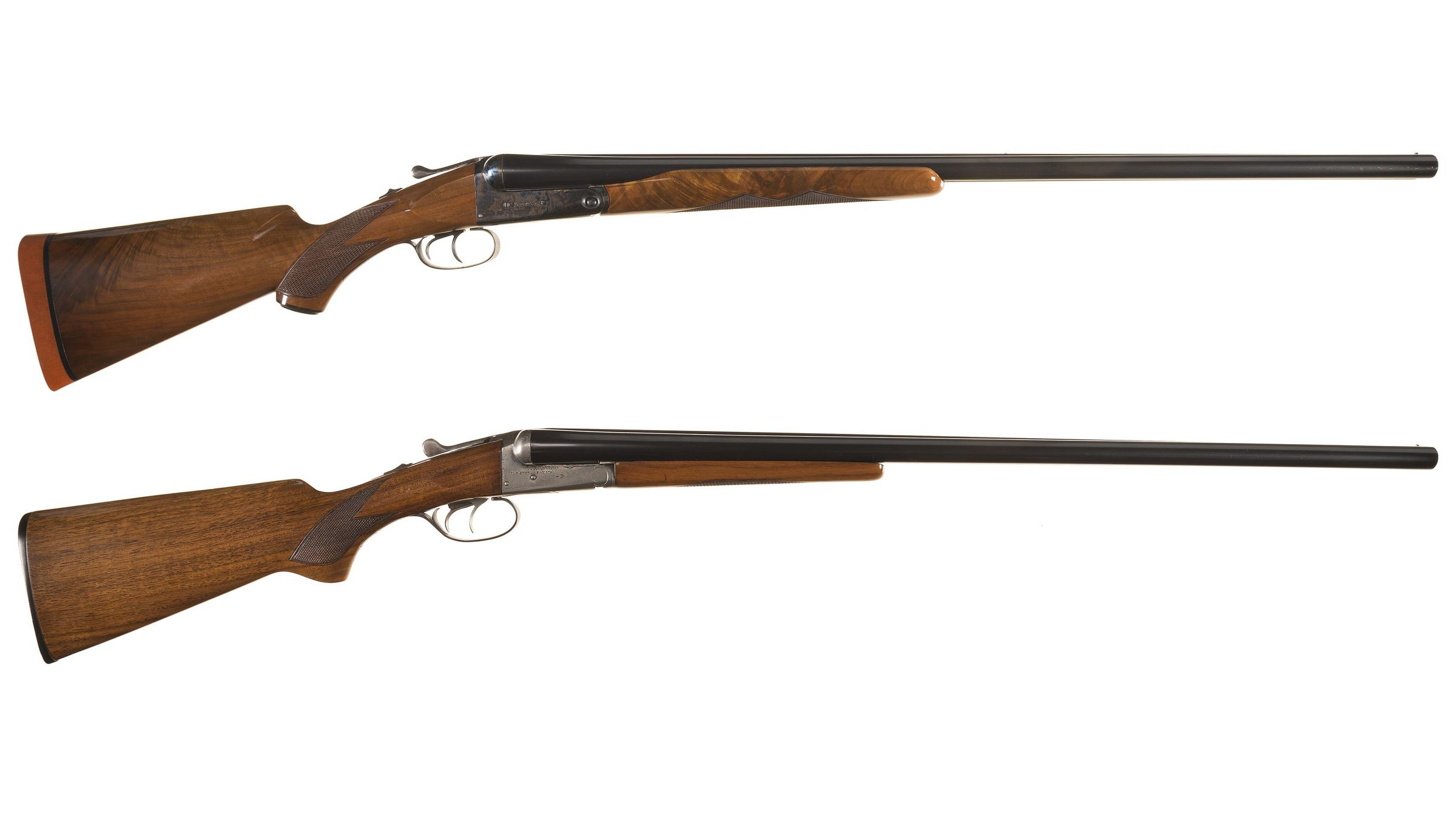 Two American Side By Side Hammerless Shotguns | Rock Island Auction