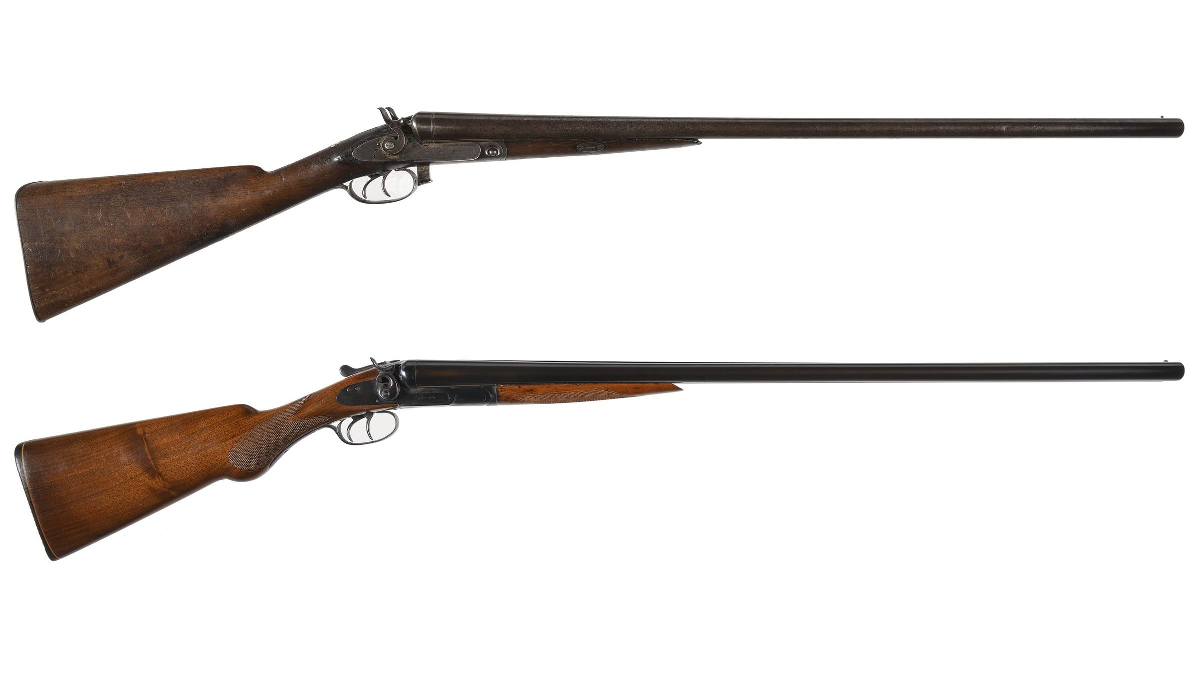 Two Double Barrel Hammer Shotguns | Rock Island Auction