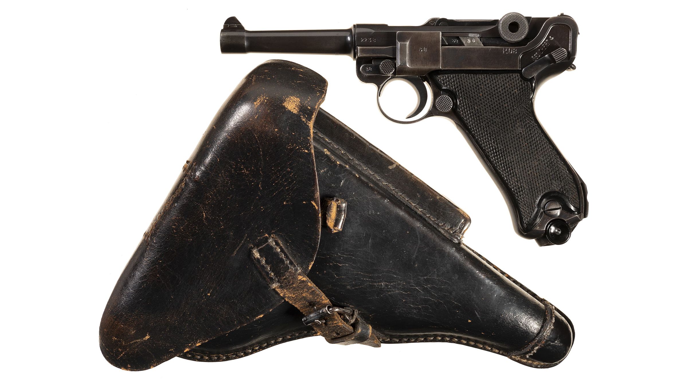 Mauser Byf Code 42 Date P08 Luger Pistol With Holster Rock Island Auction 0653