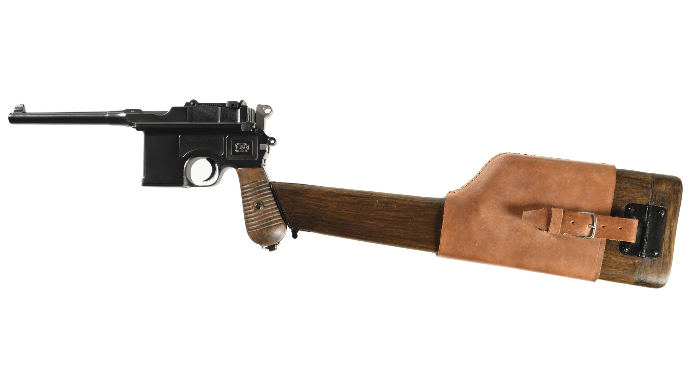 Mauser Small Ring Commercial Broomhandle Pistol with Stock Rock