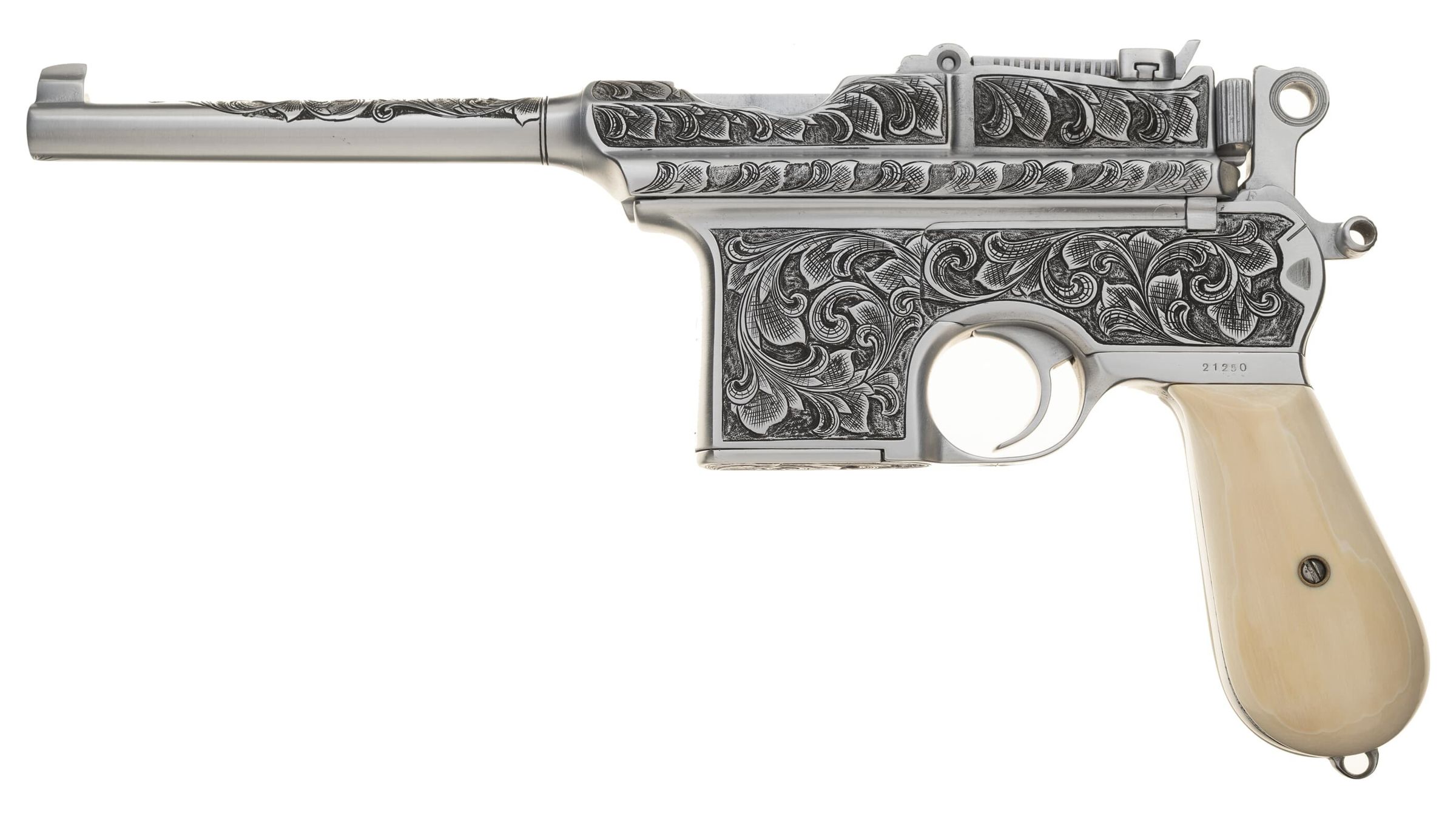 Engraved Astra Model 900 Broomhandle Semi Automatic Pistol 4552