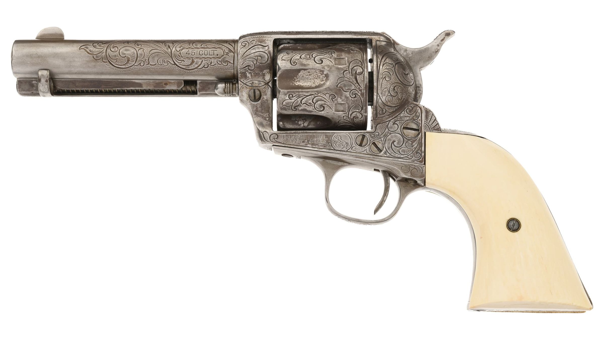 Engraved Antique Colt Single Action Army Revolver | Rock Island Auction