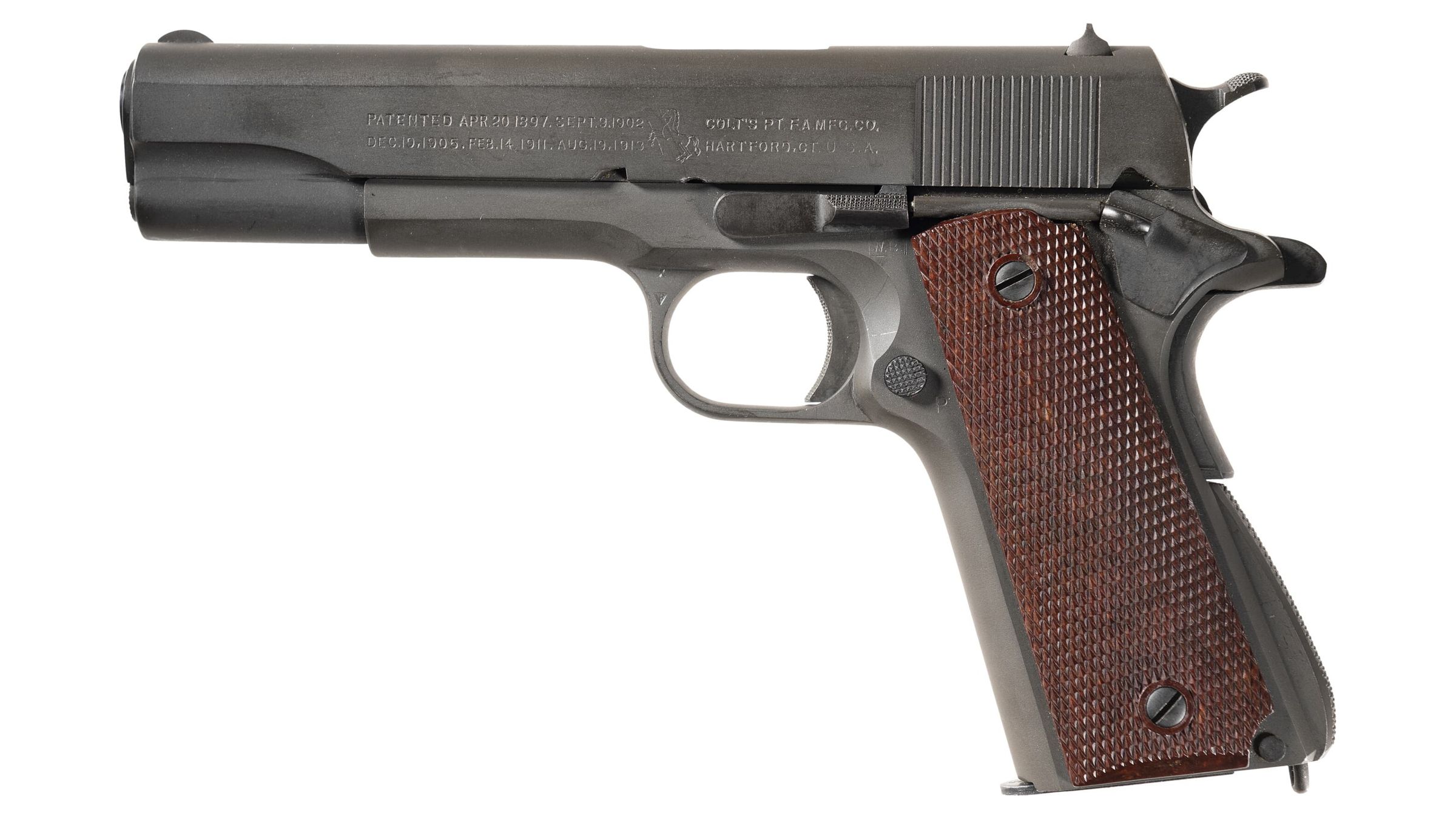 World War Ii Us Colt Model 1911a1 Semi Automatic Pistol Rock Island Auction 5290