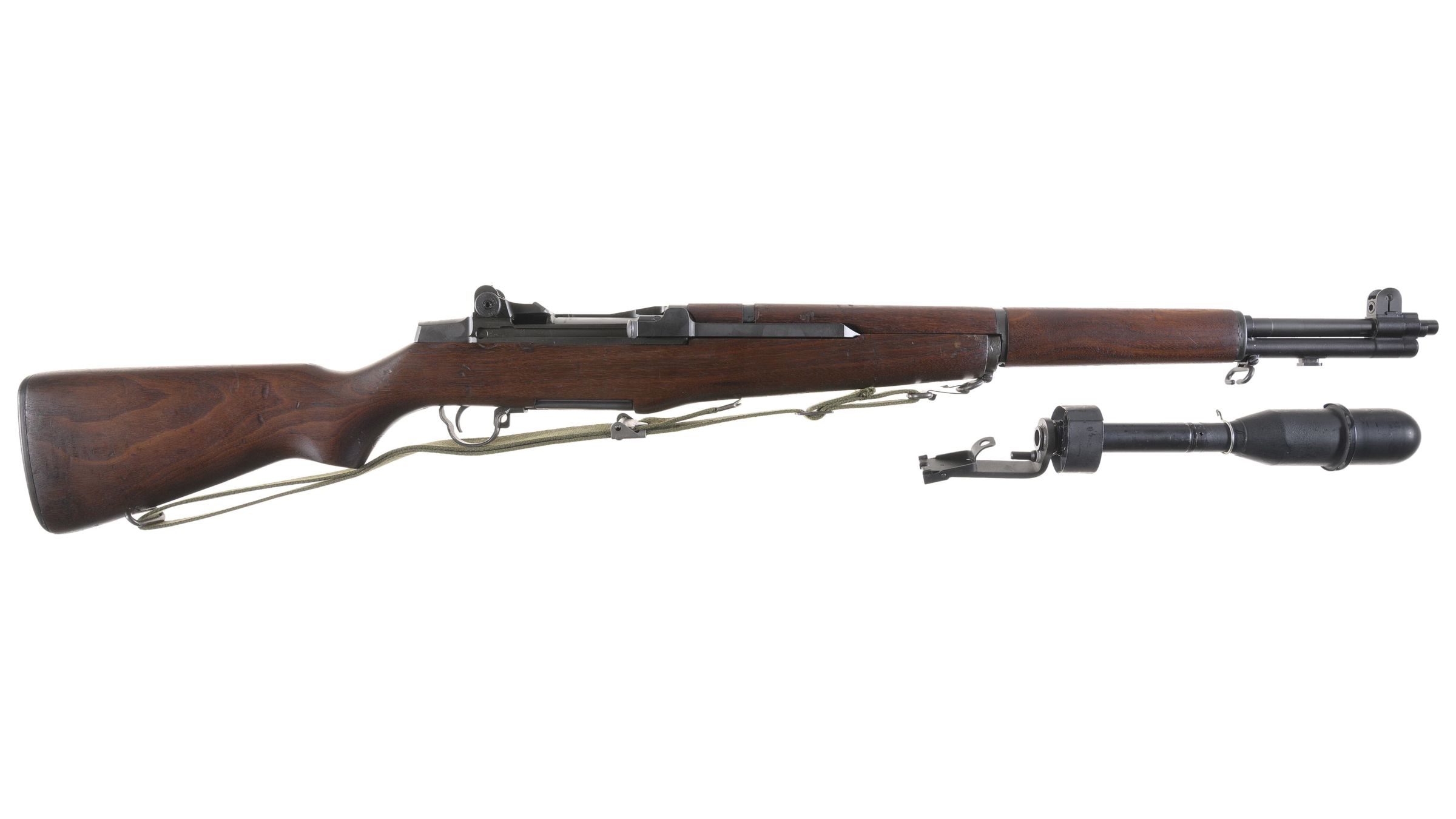 Us Springfield Armory M1 Garand Rifle With Grenade Launcher Rock