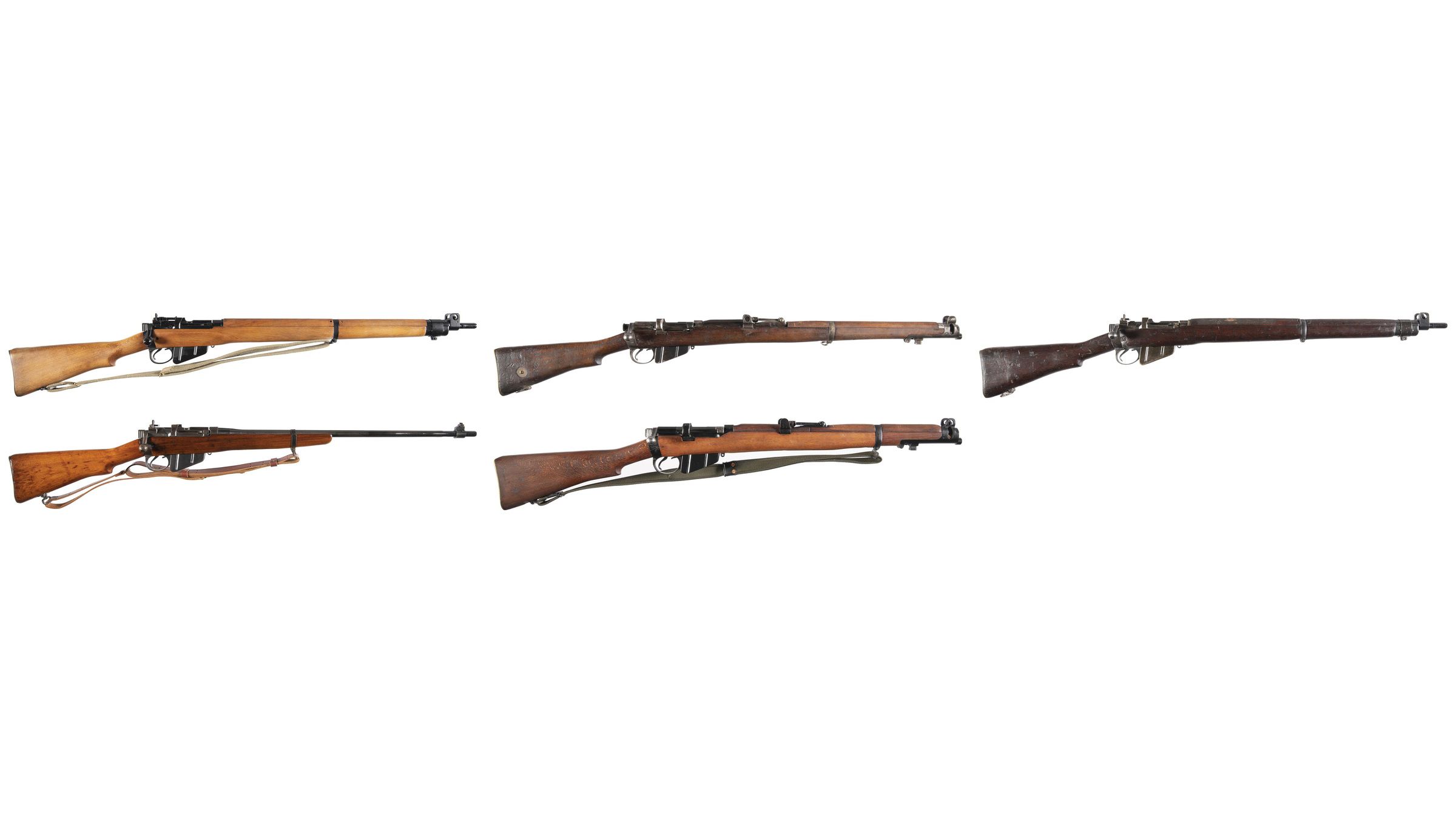 Five British Commonwealth Lee-Enfield Bolt Action Rifles | Rock Island ...