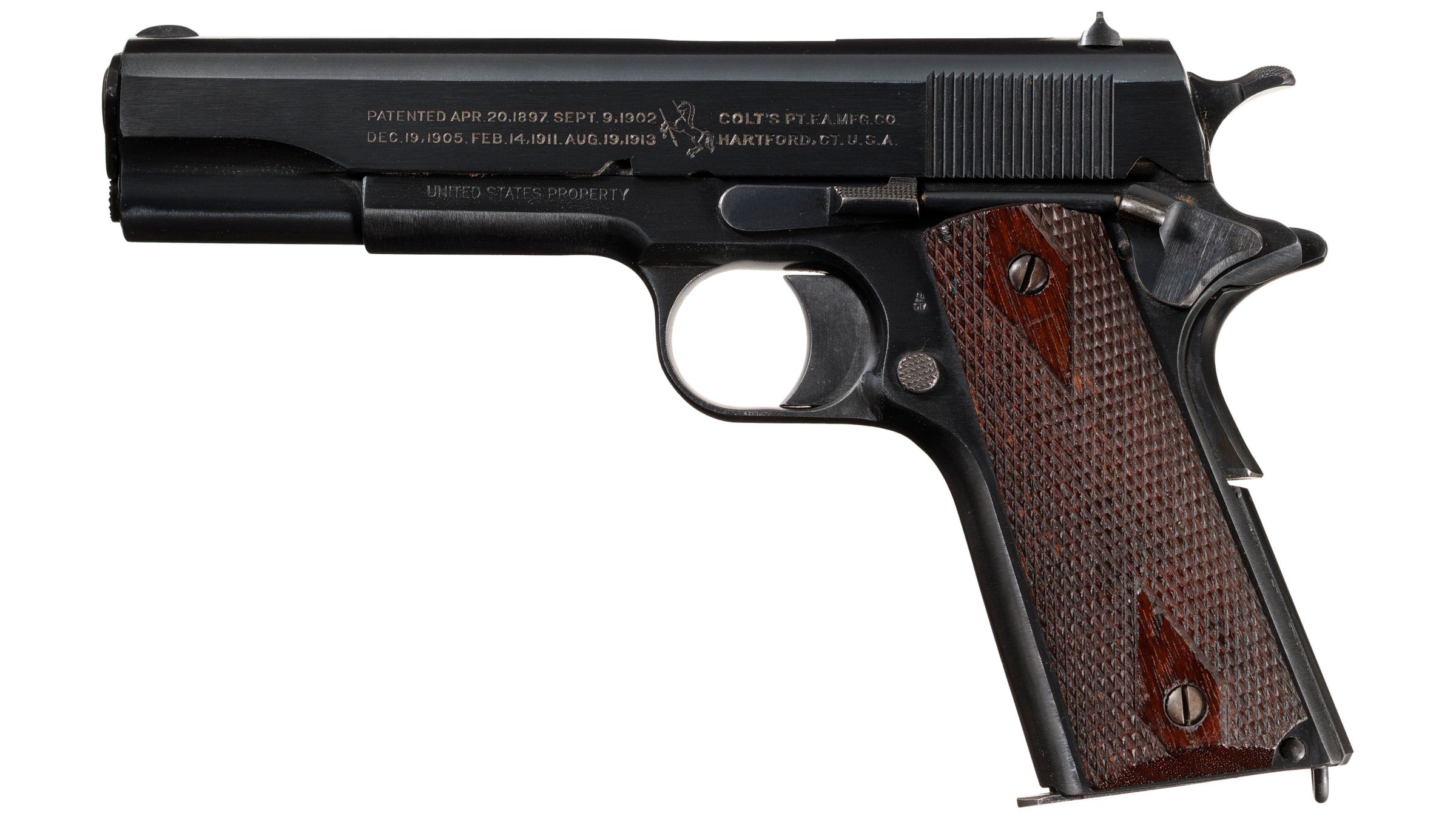 Us Colt Model 1911 Black Army Semi Automatic Pistol Rock Island