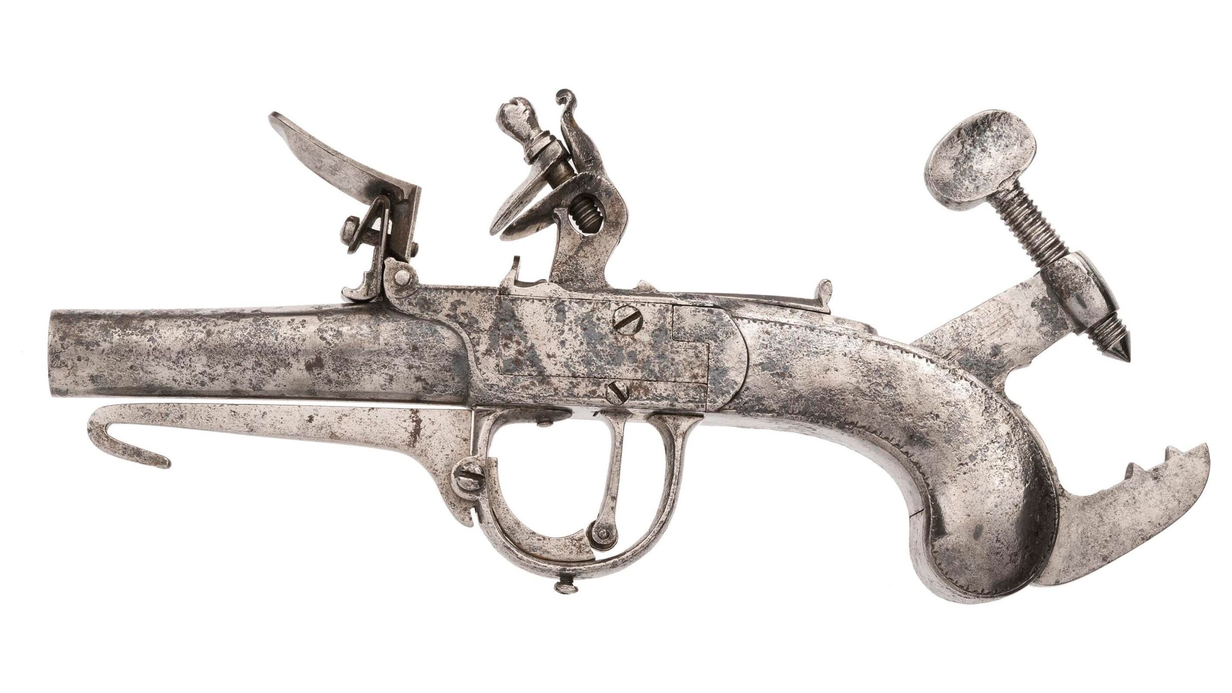 Extremely Rare All Steel Flintlock Trap Gun Rock Island Auction