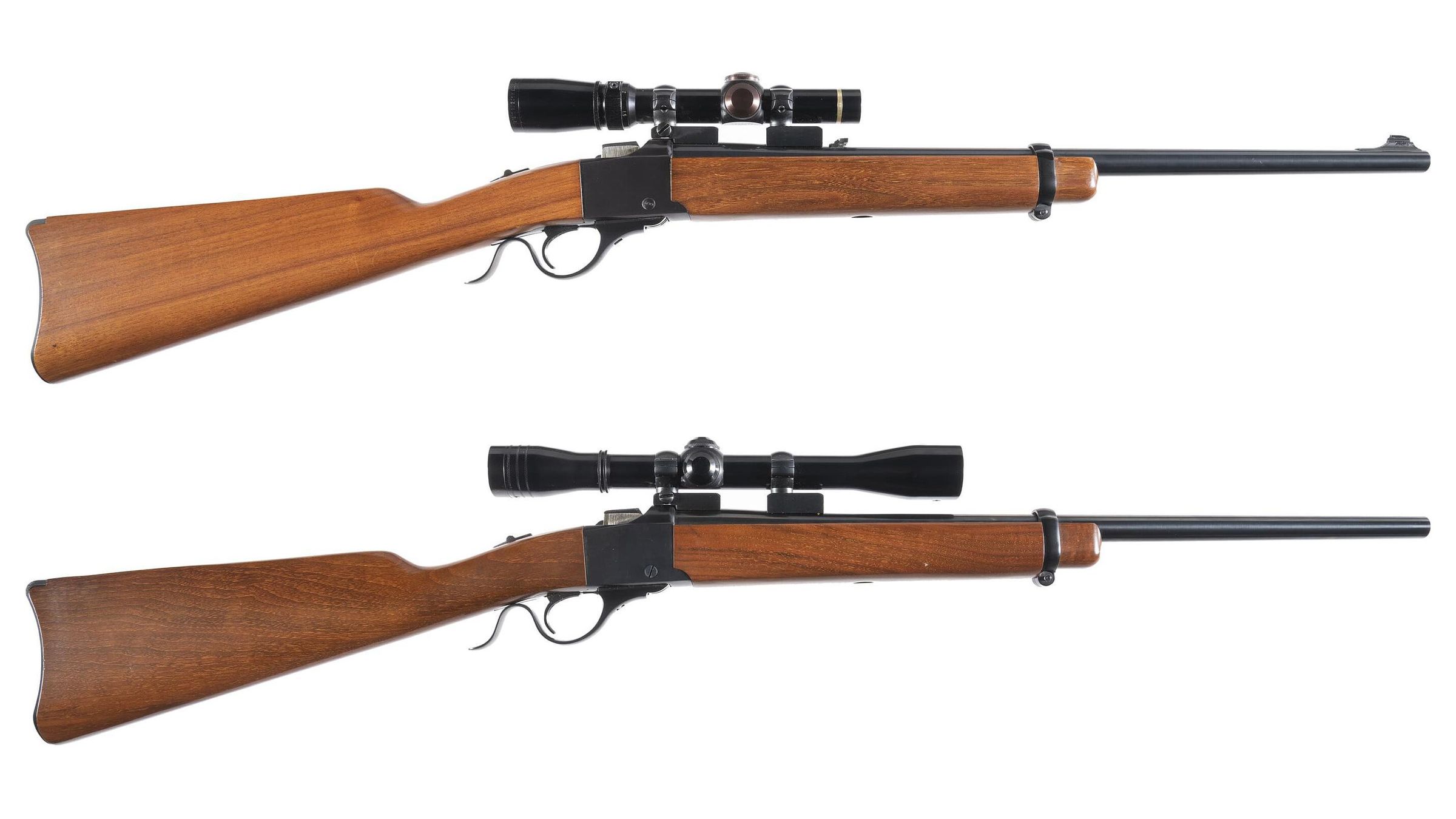 Two Shaner Upgraded Ruger No. 3 Single Shot Carbines Rock Island Auction