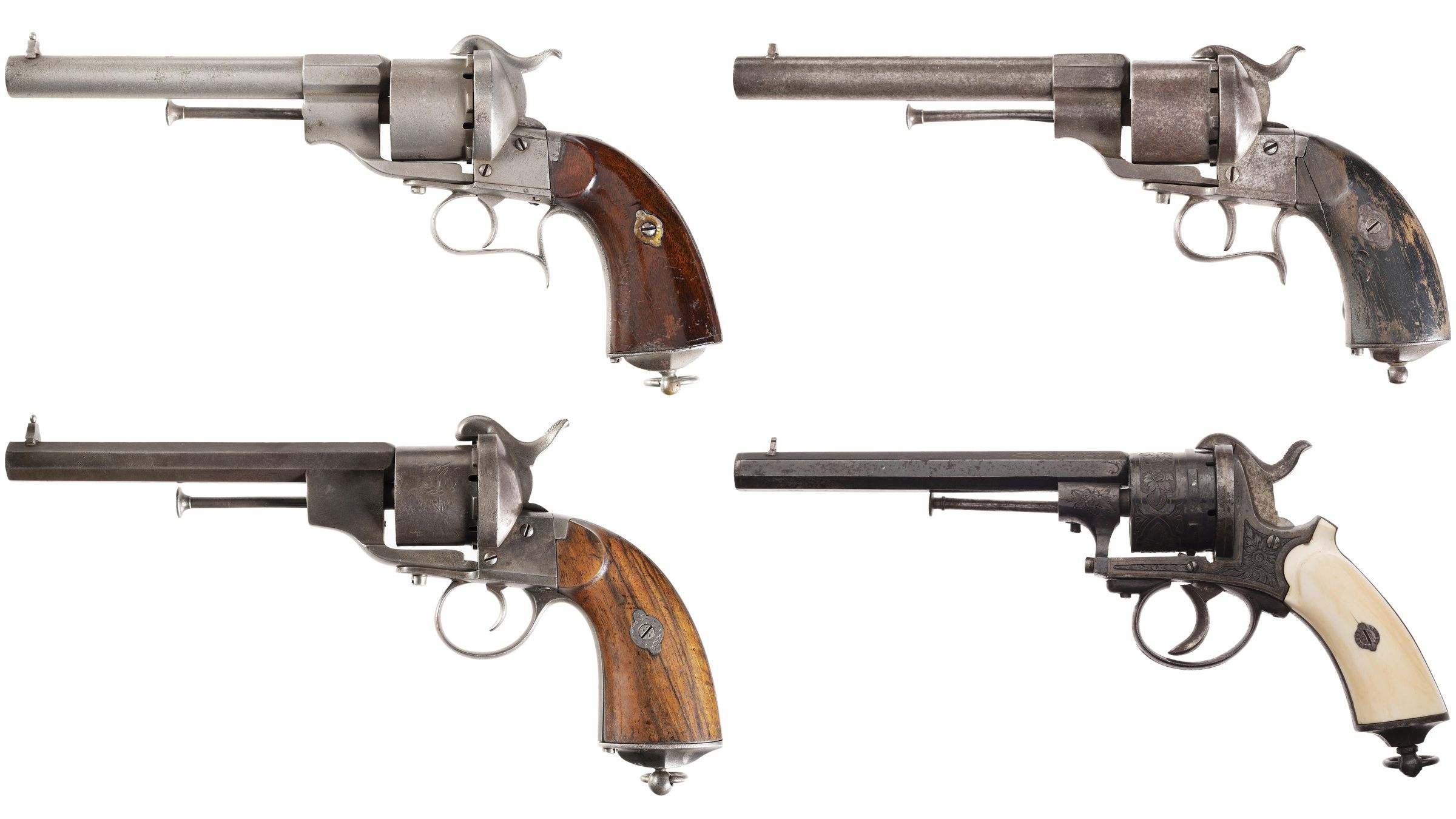 Four Antique European Pinfire Revolvers Rock Island Auction 9071