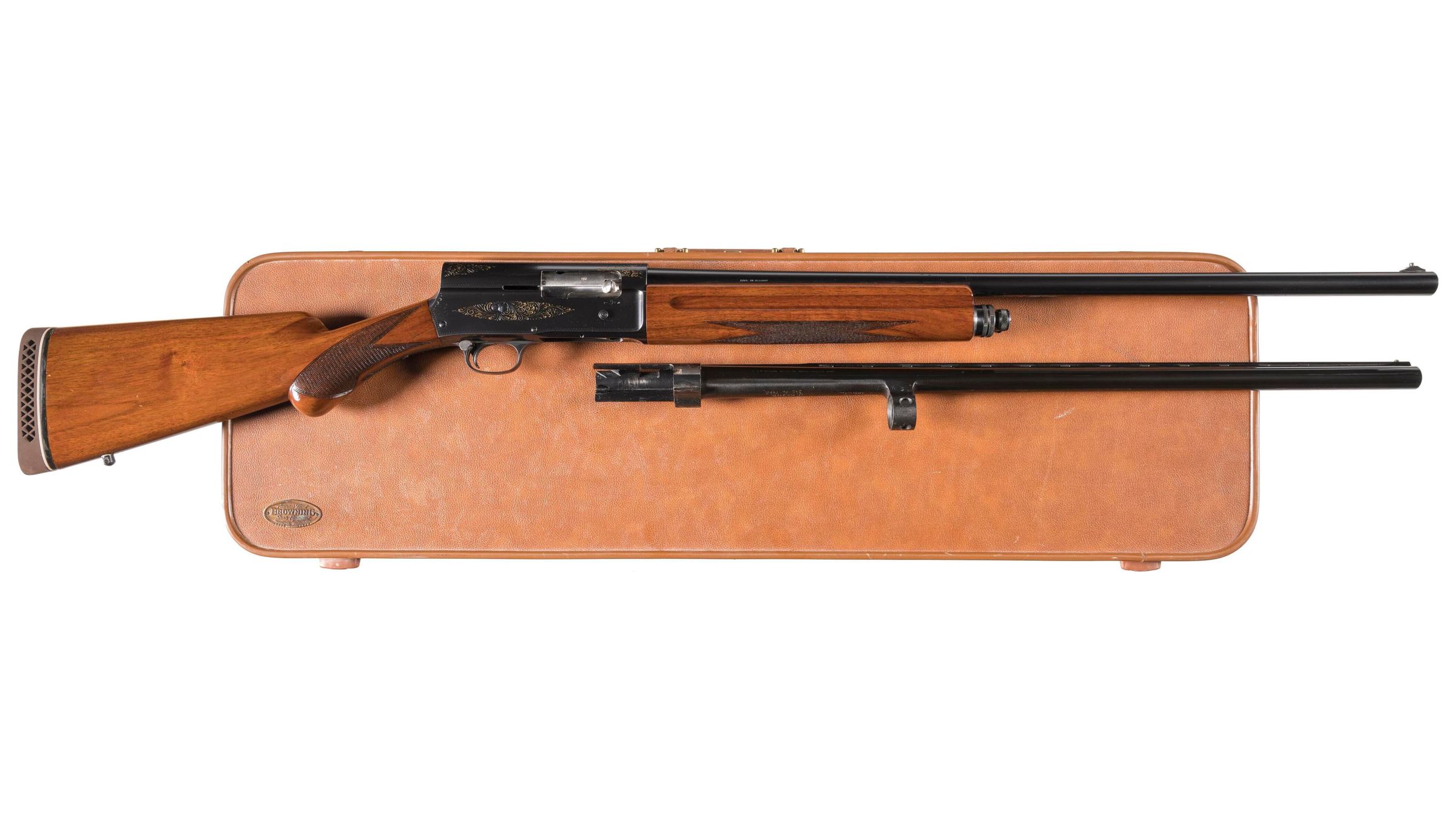 Browning Auto5 Shotgun with Case and Extra Barrel Rock Island Auction
