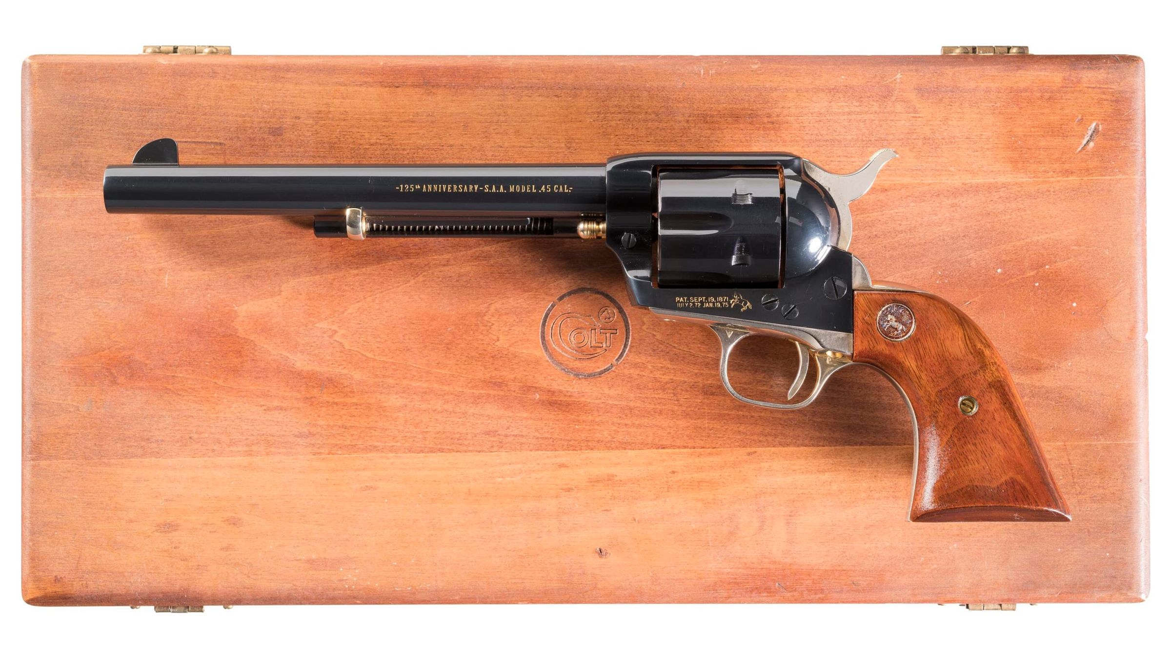 Colt 125th Anniversary Commemorative Single Action Army Revolver Rock Island Auction 4934