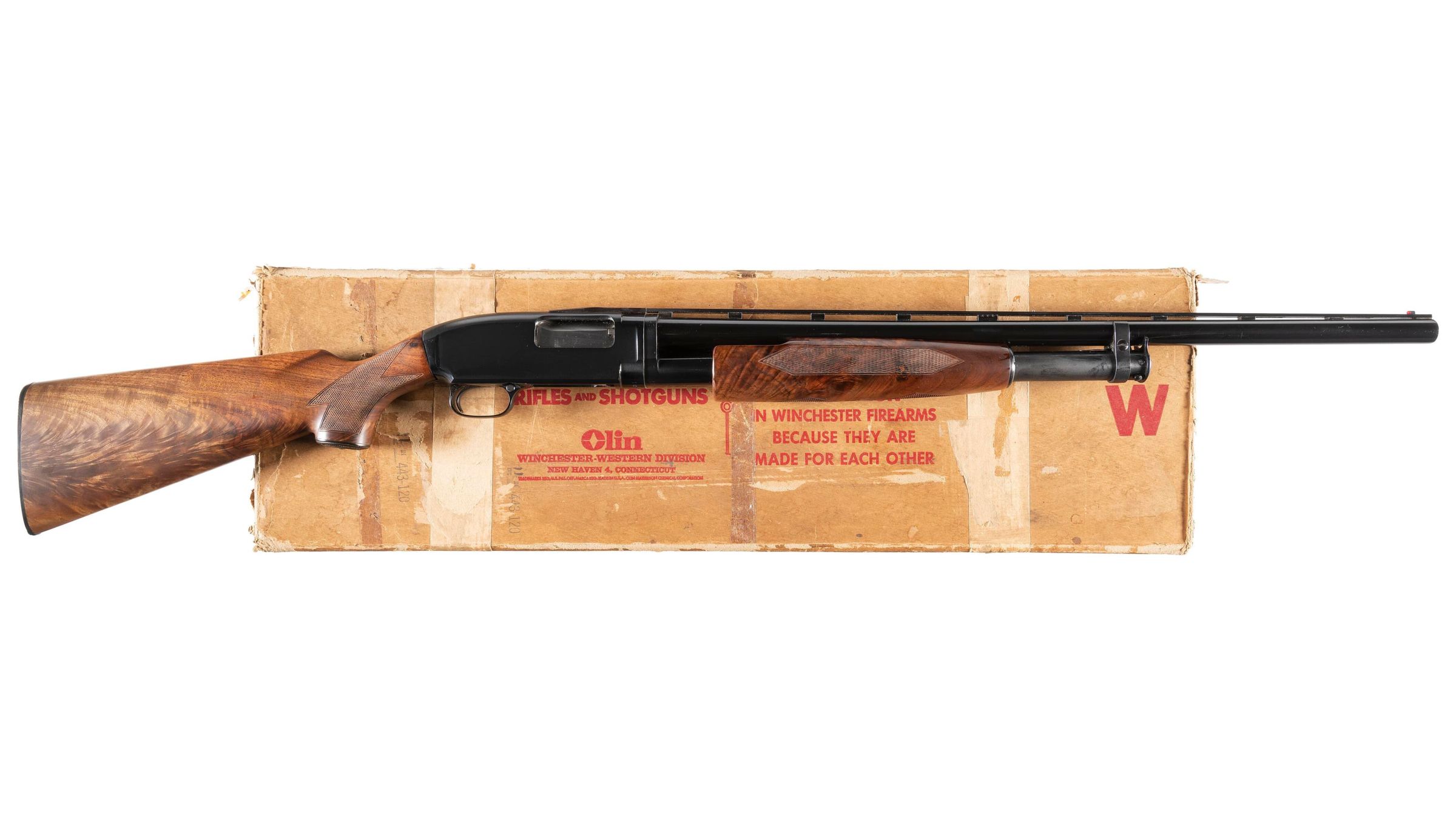 Winchester Model 12 Pigeon Grade Slide Action Shotgun with Box | Rock ...