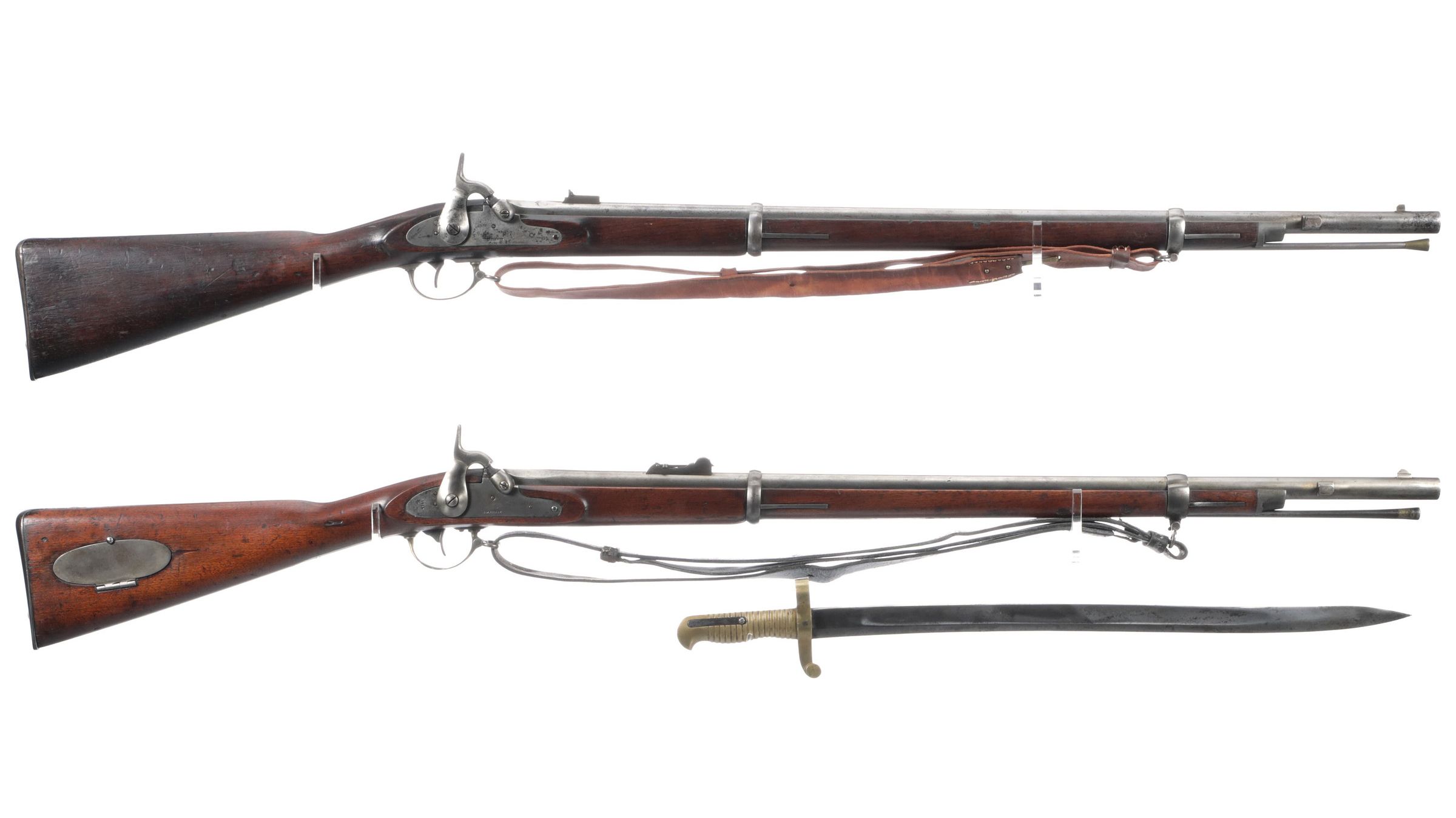 Two Documented U.S. Eli Whitney Short Enfield Percussion Rifles Rock