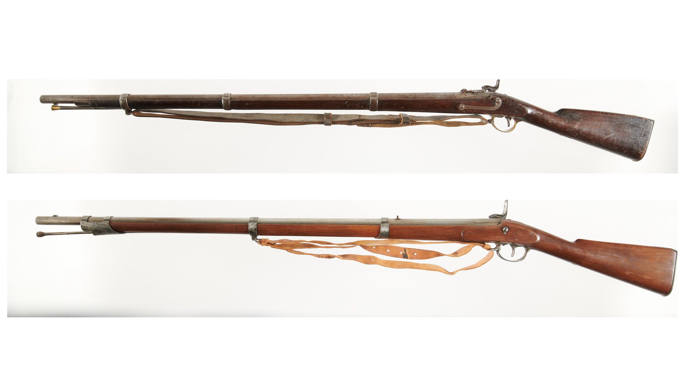 Two Documented U.S. Civil War Era Rifled Muskets with Rock